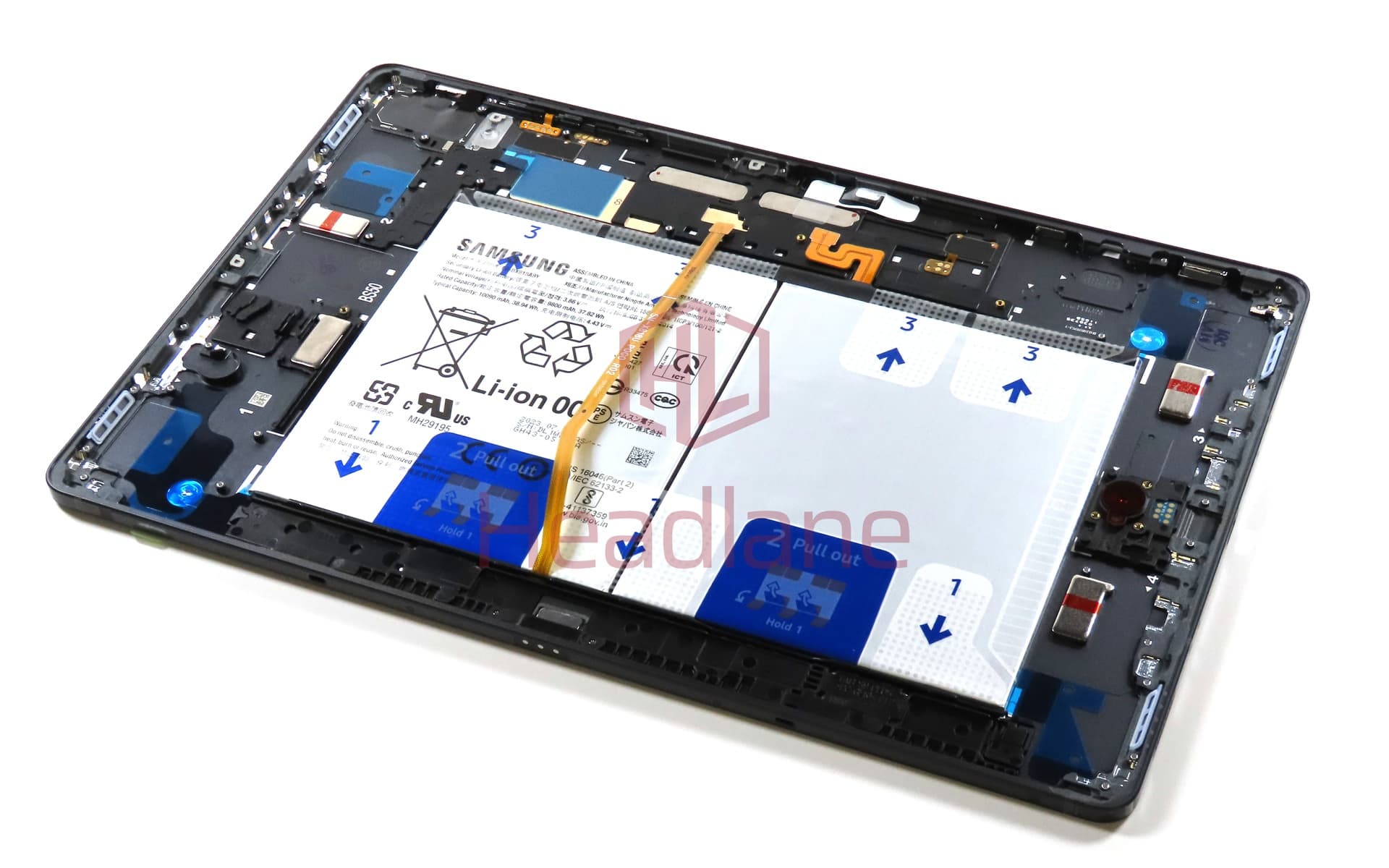 Samsung SM-X810 X816 Galaxy Tab S9+ WiFi / 5G Back / Battery Cover + Battery - Graphite - view 2