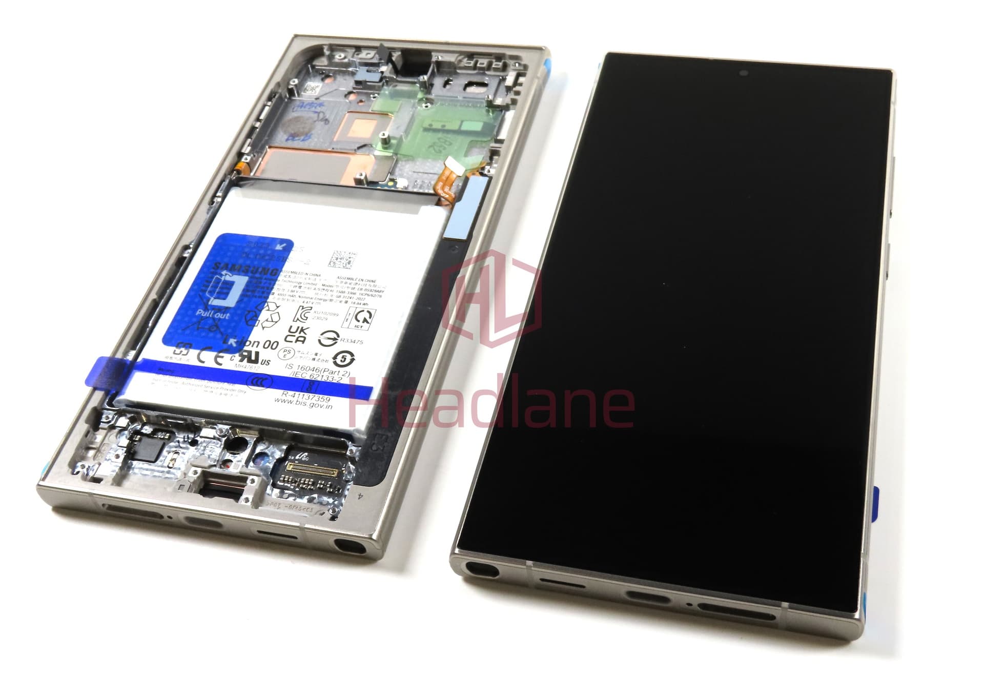 Samsung SM-S928 Galaxy S24 Ultra LCD Display / Screen + Touch + Battery - Titanium Grey / Titanium Orange / Titanium Violet - view 3