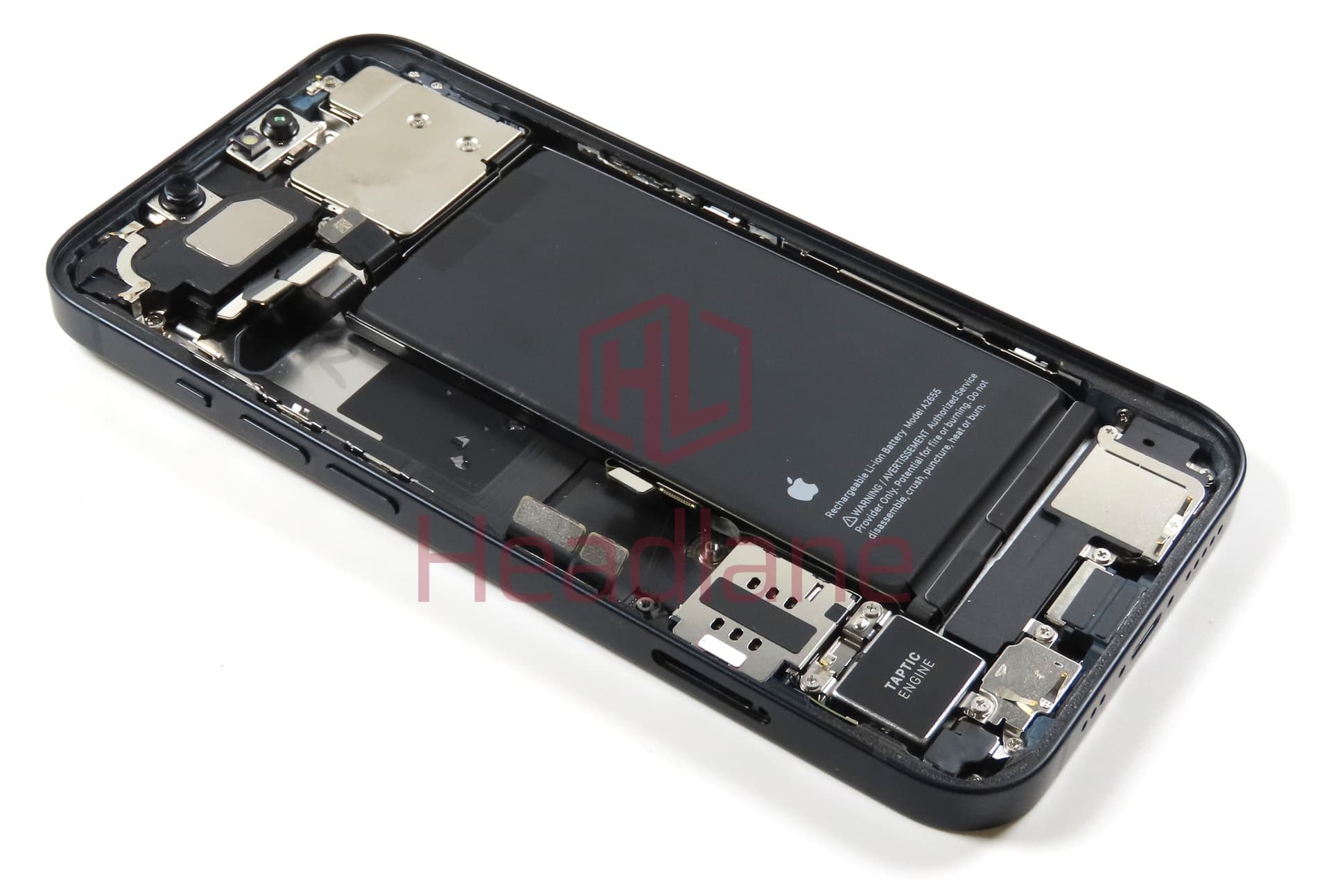 iPhone 13 Back / Battery Cover + Small Parts - Black (Pulled - New) - view 3