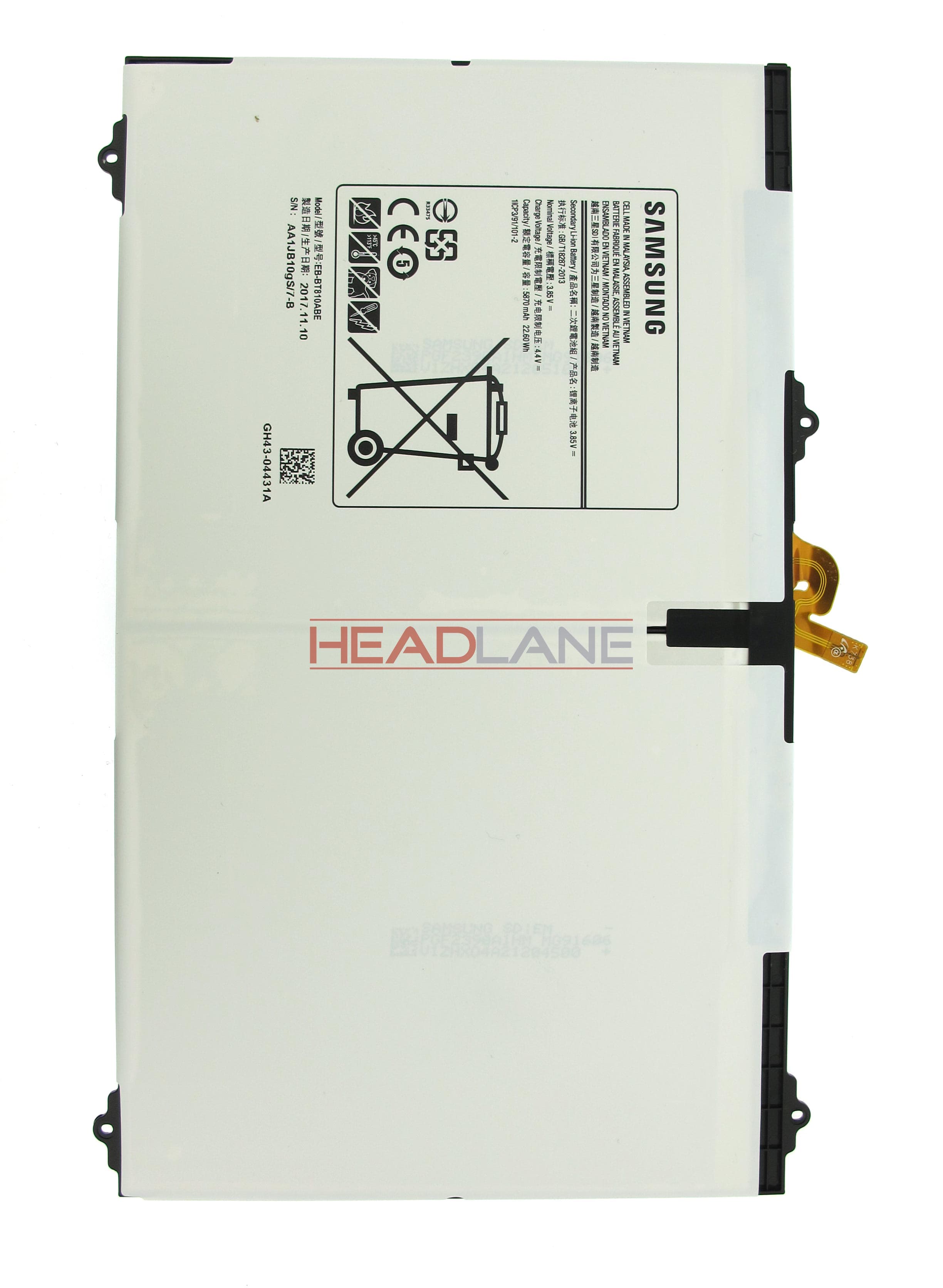 Samsung Galaxy Tab S2 9.7 SM-T810, SM-T815, SM-T819 SM-T813 5870mAH EB-BT810ABE Battery - view 2