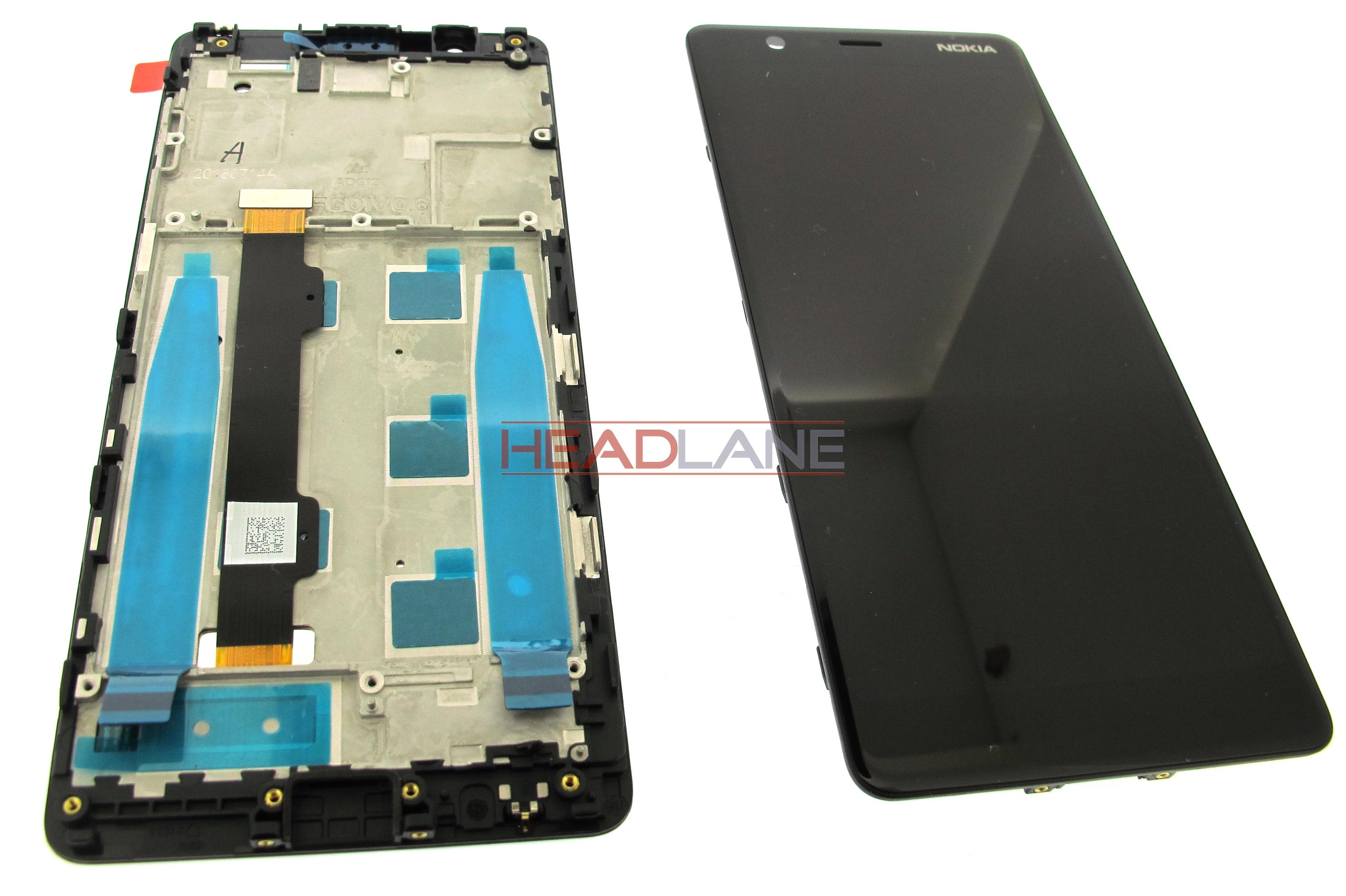 Nokia 5.1+ TA-1105, TA-1108 LCD Display / Screen + Touch / Digitizer - Blue - view 2