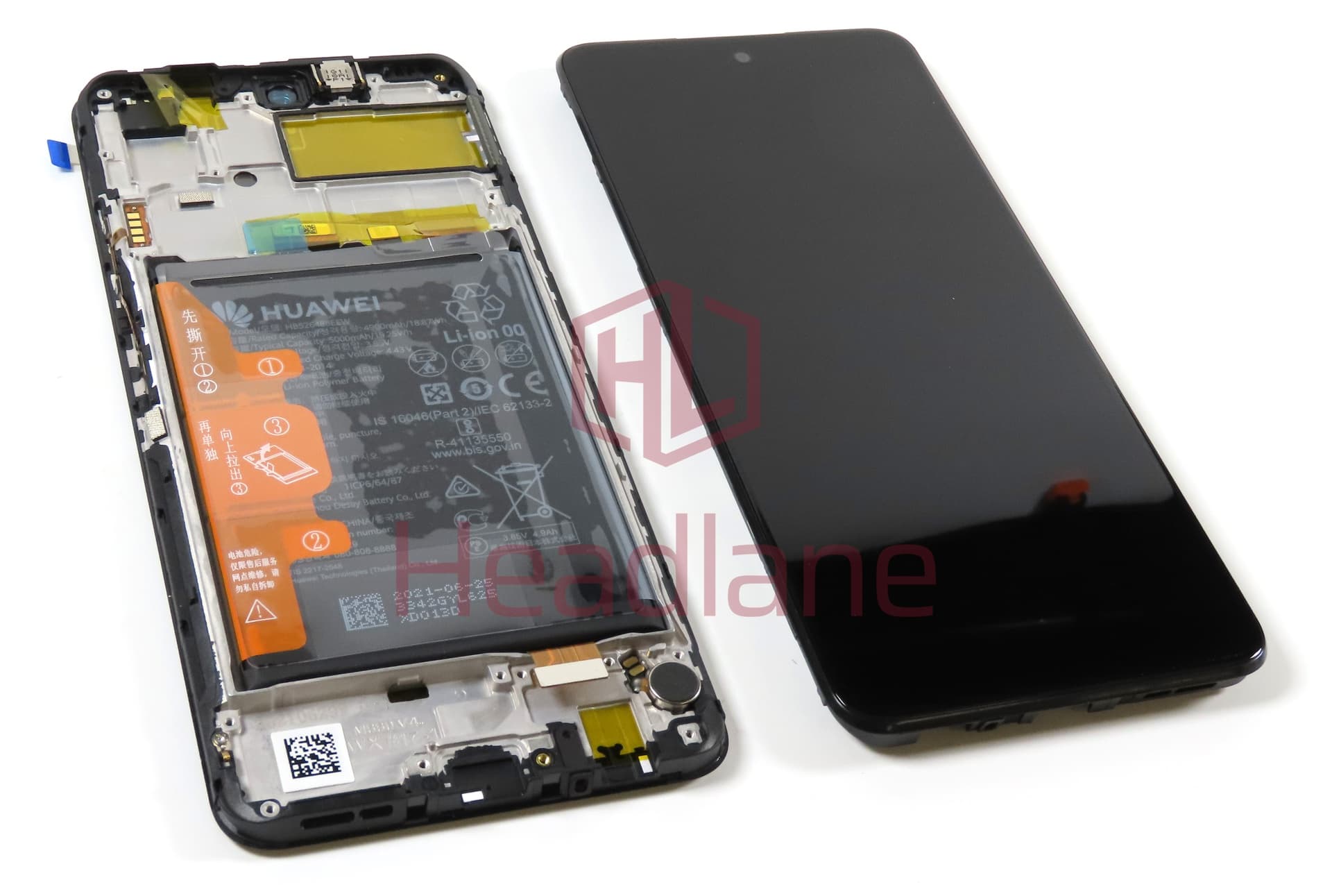 Huawei P Smart (2021) / Y7a LCD Display / Screen + Touch + Battery (No Box) - view 2