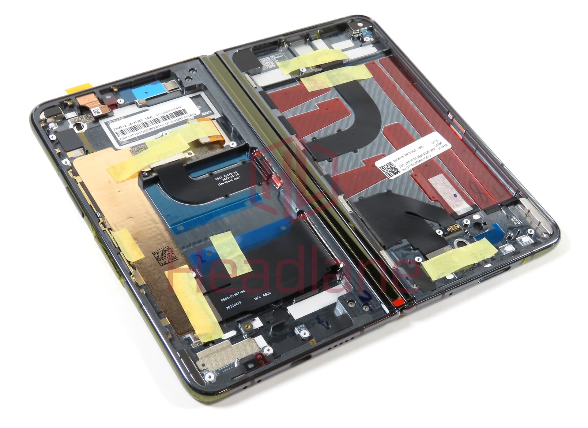 Google Pixel Fold Inner LCD Display / Screen + Touch - Obsidian / Black - view 2