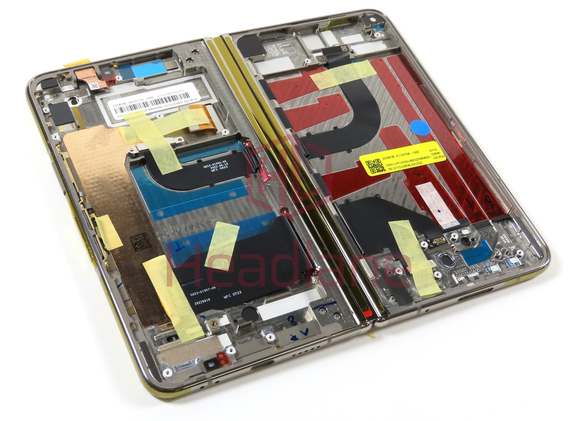 Google Pixel Fold Inner LCD Display / Screen + Touch - Porcelain / White - view 3