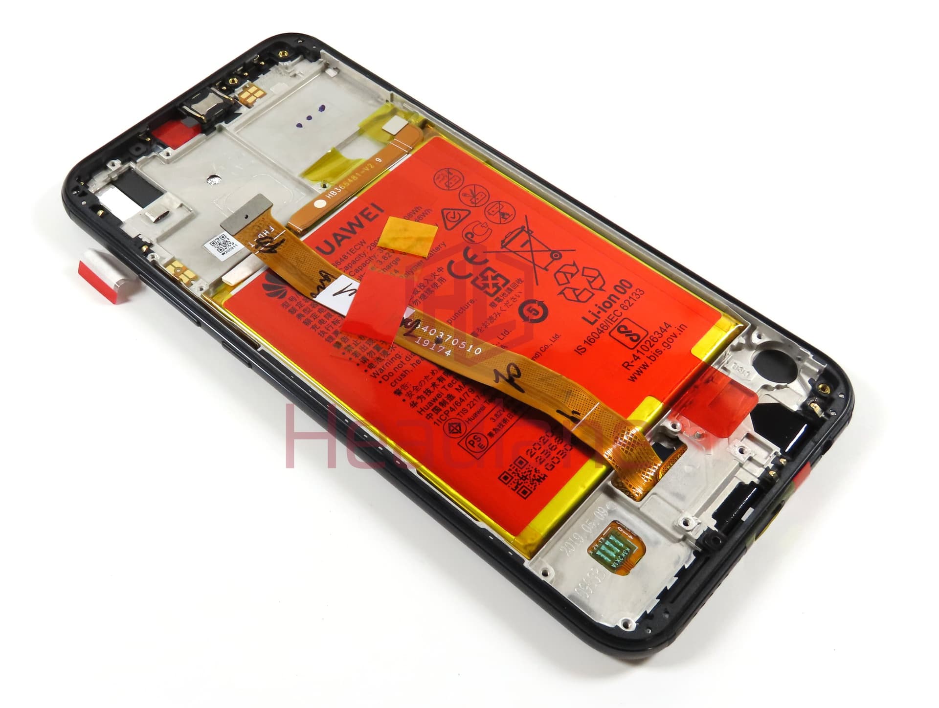 Huawei P20 Lite LCD Display / Screen + Touch + Battery Assembly - Black (No Box) - view 2