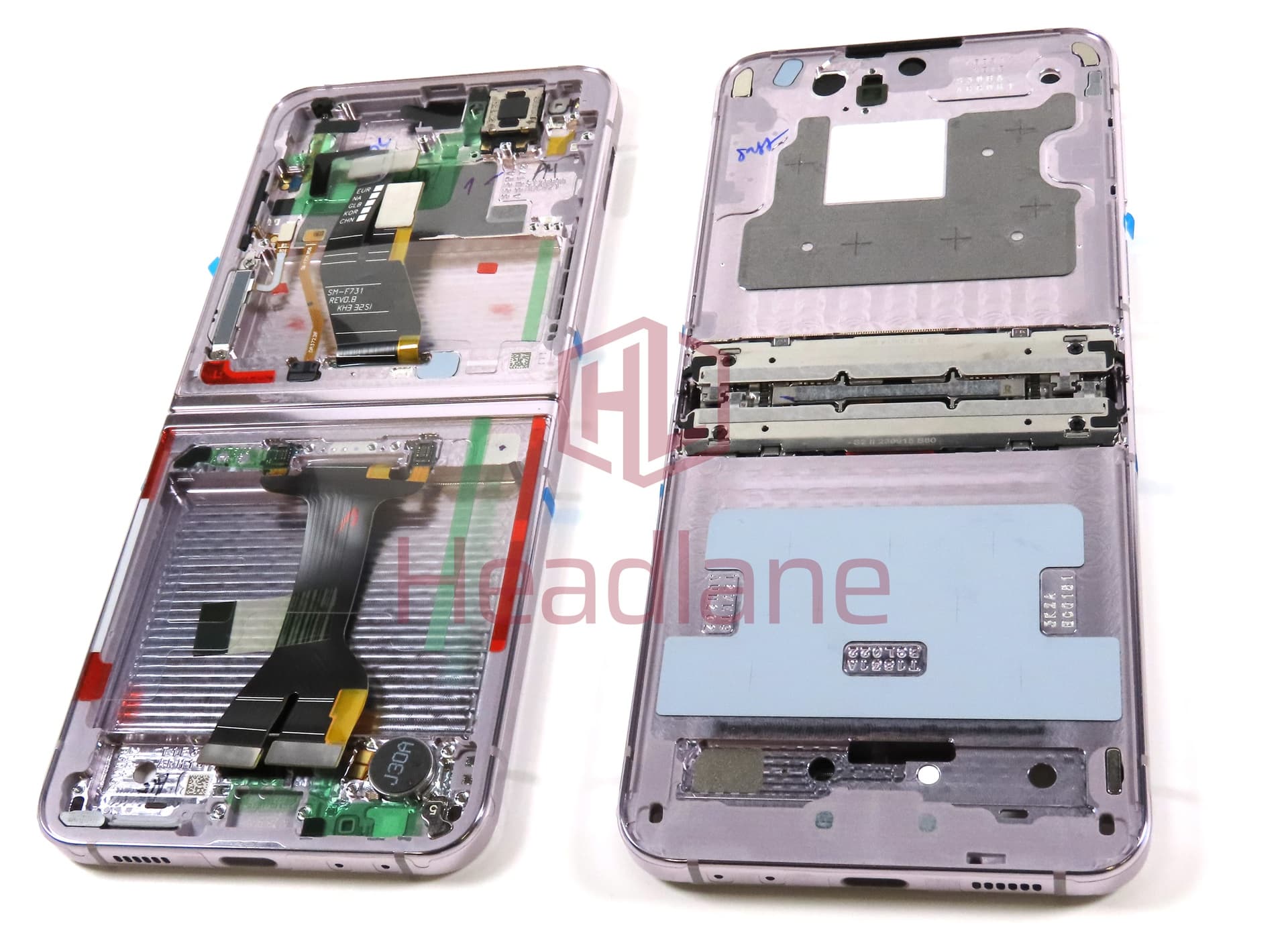 Samsung SM-F731 Galaxy Z Flip5 5G LCD Display Frame - Lavender - view 2