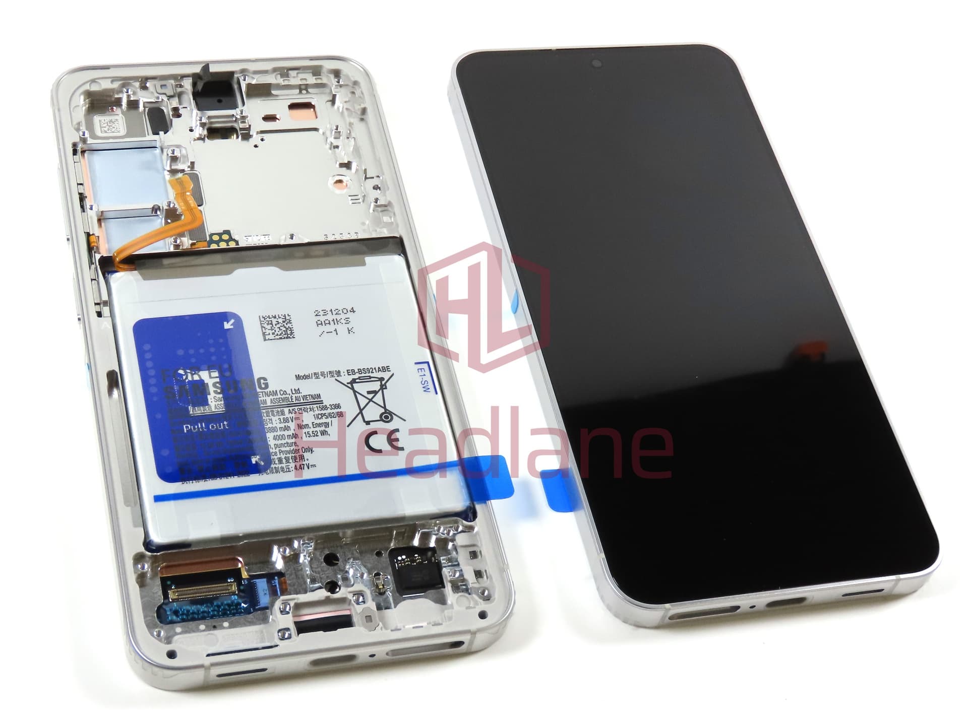 Samsung SM-S921 Galaxy S24 LCD Display / Screen + Touch + Battery - Marble Grey - view 2