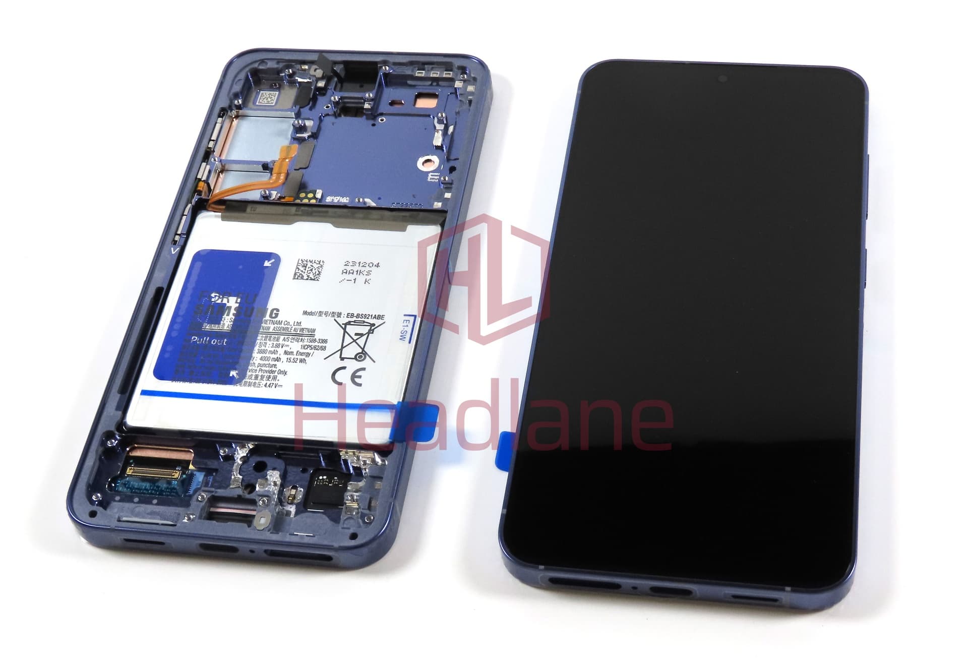 Samsung SM-S921 Galaxy S24 LCD Display / Screen + Touch + Battery - Cobalt Violet - view 2