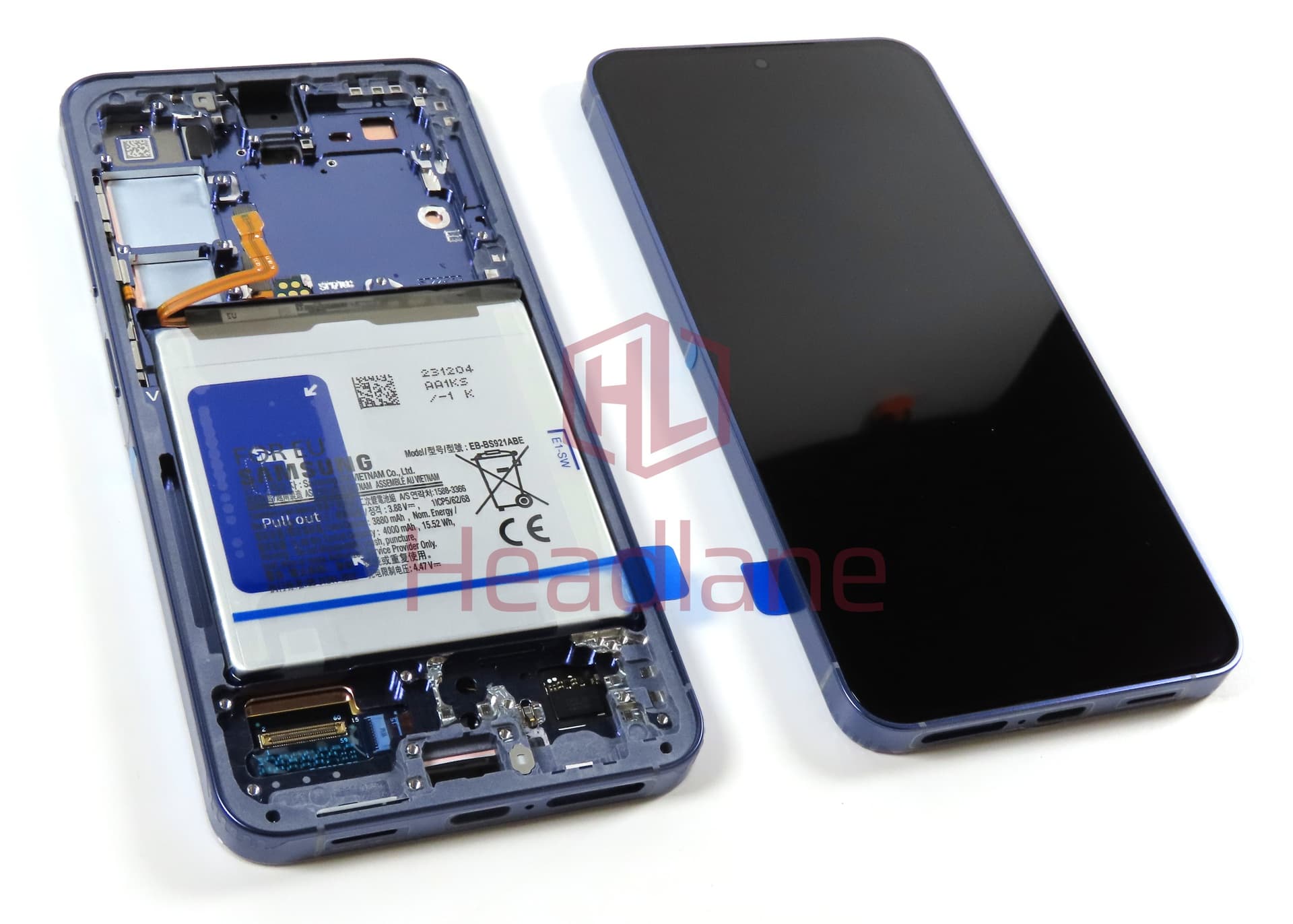 Samsung SM-S921 Galaxy S24 LCD Display / Screen + Touch + Battery - Cobalt Violet - view 3