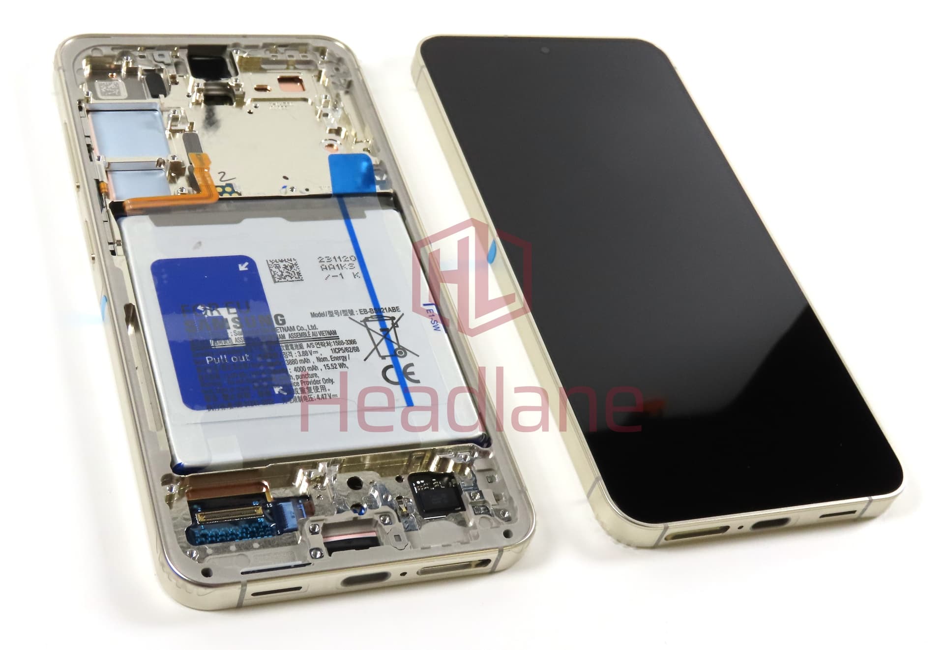 Samsung SM-S921 Galaxy S24 LCD Display / Screen + Touch + Battery - Amber Yellow - view 3