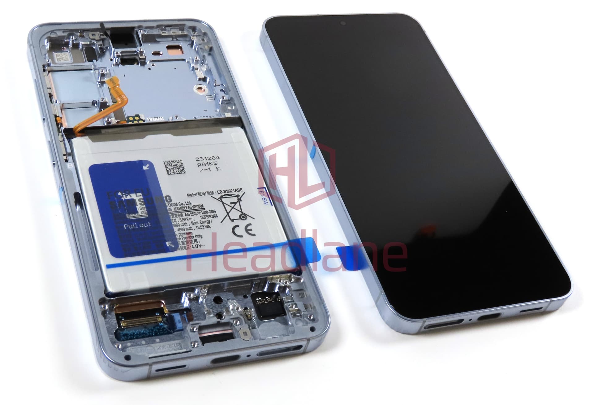 Samsung SM-S921 Galaxy S24 LCD Display / Screen + Touch + Battery - Sapphire Blue - view 2