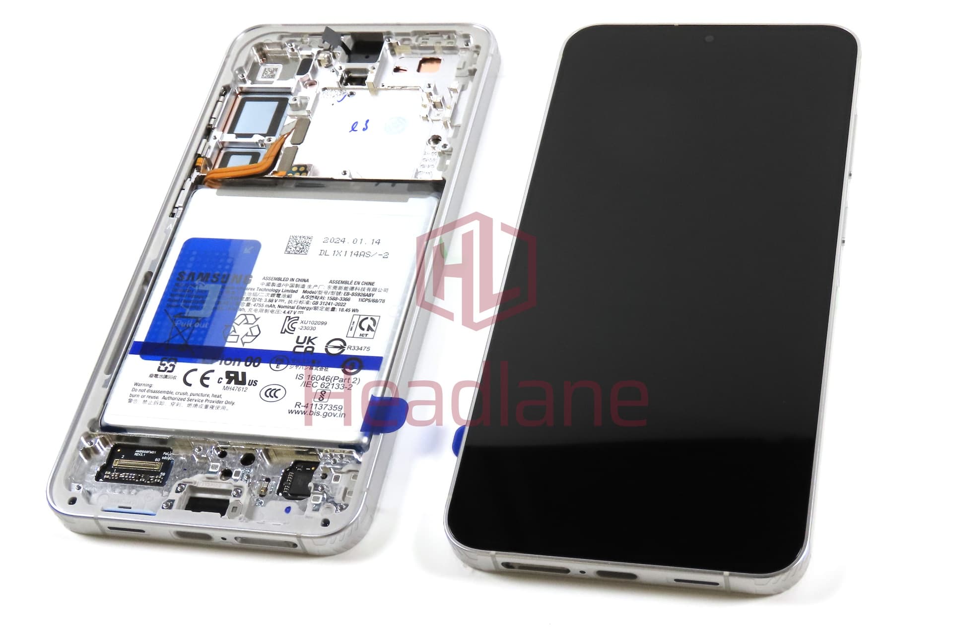 Samsung SM-S926 Galaxy S24+ / Plus LCD Display / Screen + Touch + Battery - Marble Grey - view 2