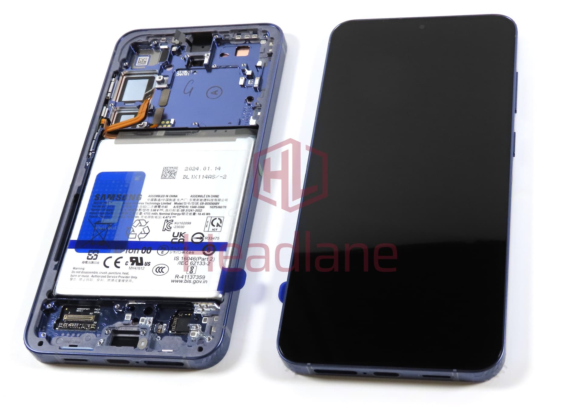 Samsung SM-S926 Galaxy S24+ / Plus LCD Display / Screen + Touch + Battery - Cobalt Violet - view 2