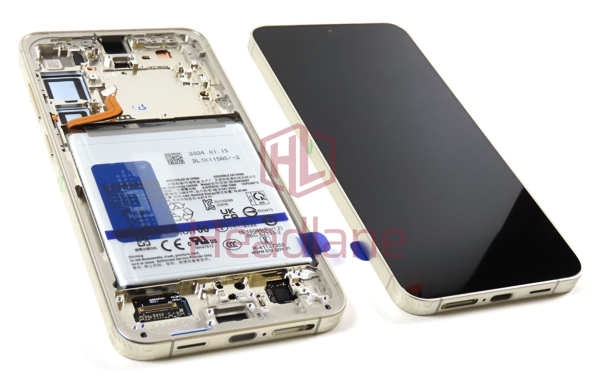 Samsung SM-S926 Galaxy S24+ / Plus LCD Display / Screen + Touch + Battery - Amber Yellow - view 3