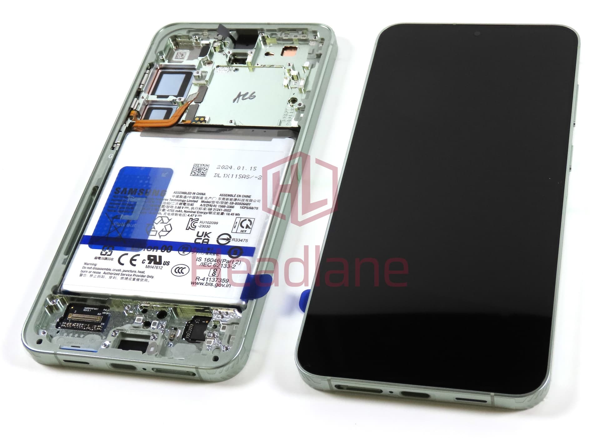 Samsung SM-S926 Galaxy S24+ / Plus LCD Display / Screen + Touch + Battery - Jade Green - view 2