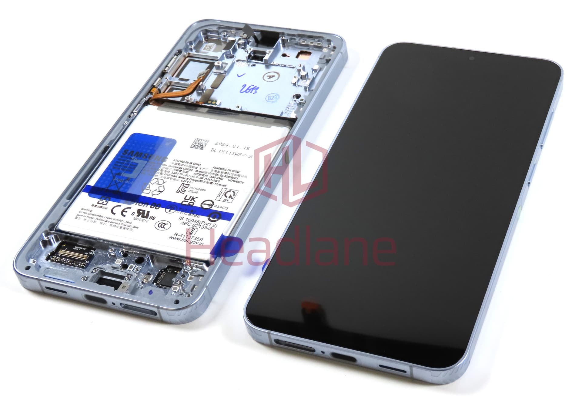 Samsung SM-S926 Galaxy S24+ / Plus LCD Display / Screen + Touch + Battery - Sapphire Blue - view 3