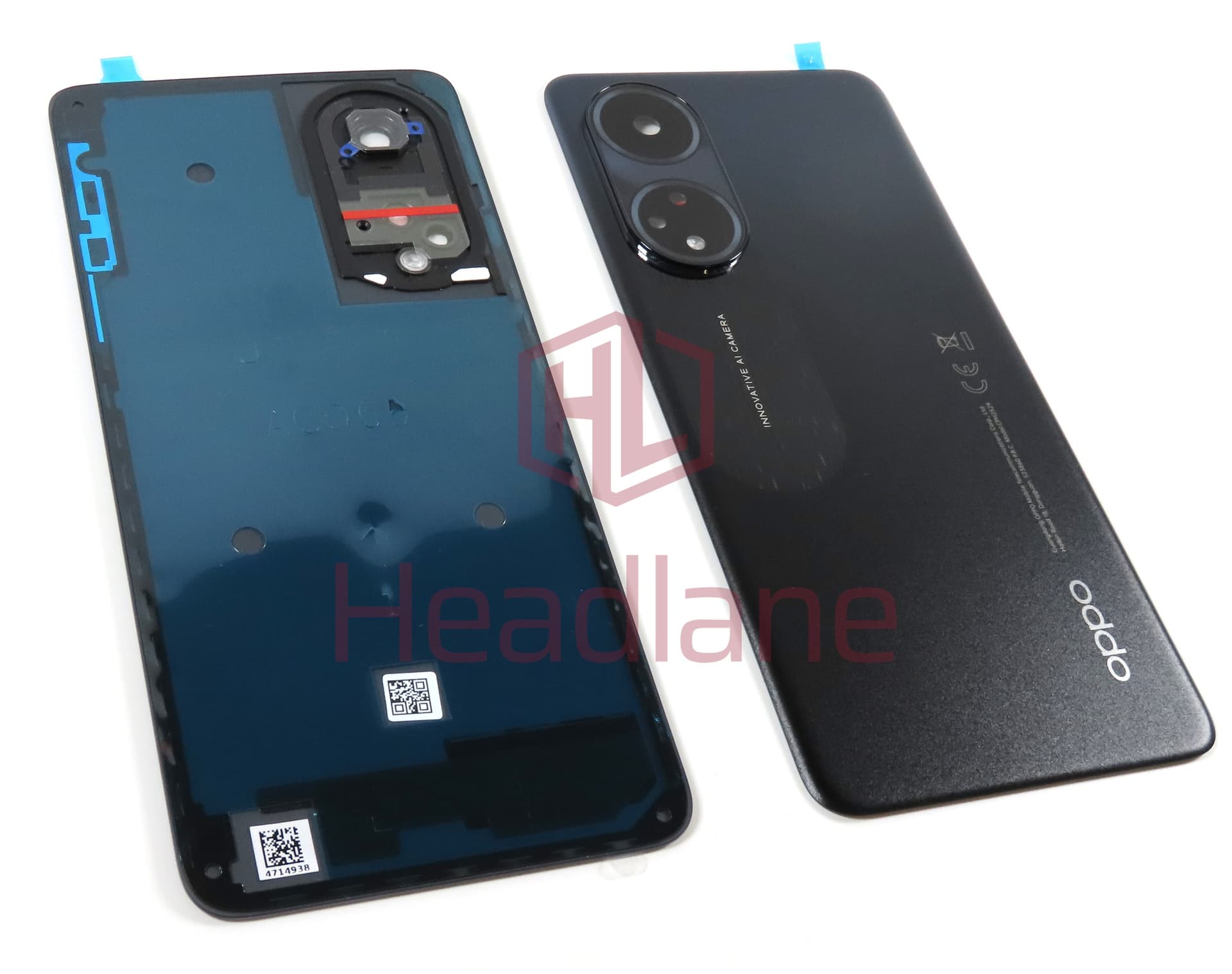 Oppo CPH2529 A98 5G Back / Battery Cover - Black - view 3