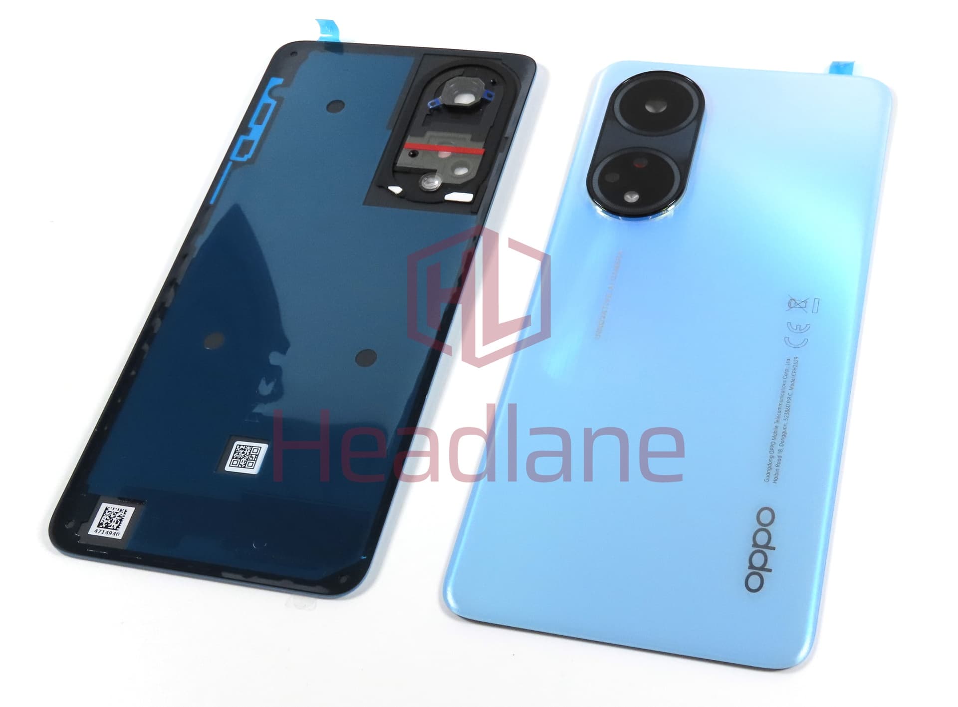 Oppo CPH2529 A98 5G Back / Battery Cover - Blue - view 2