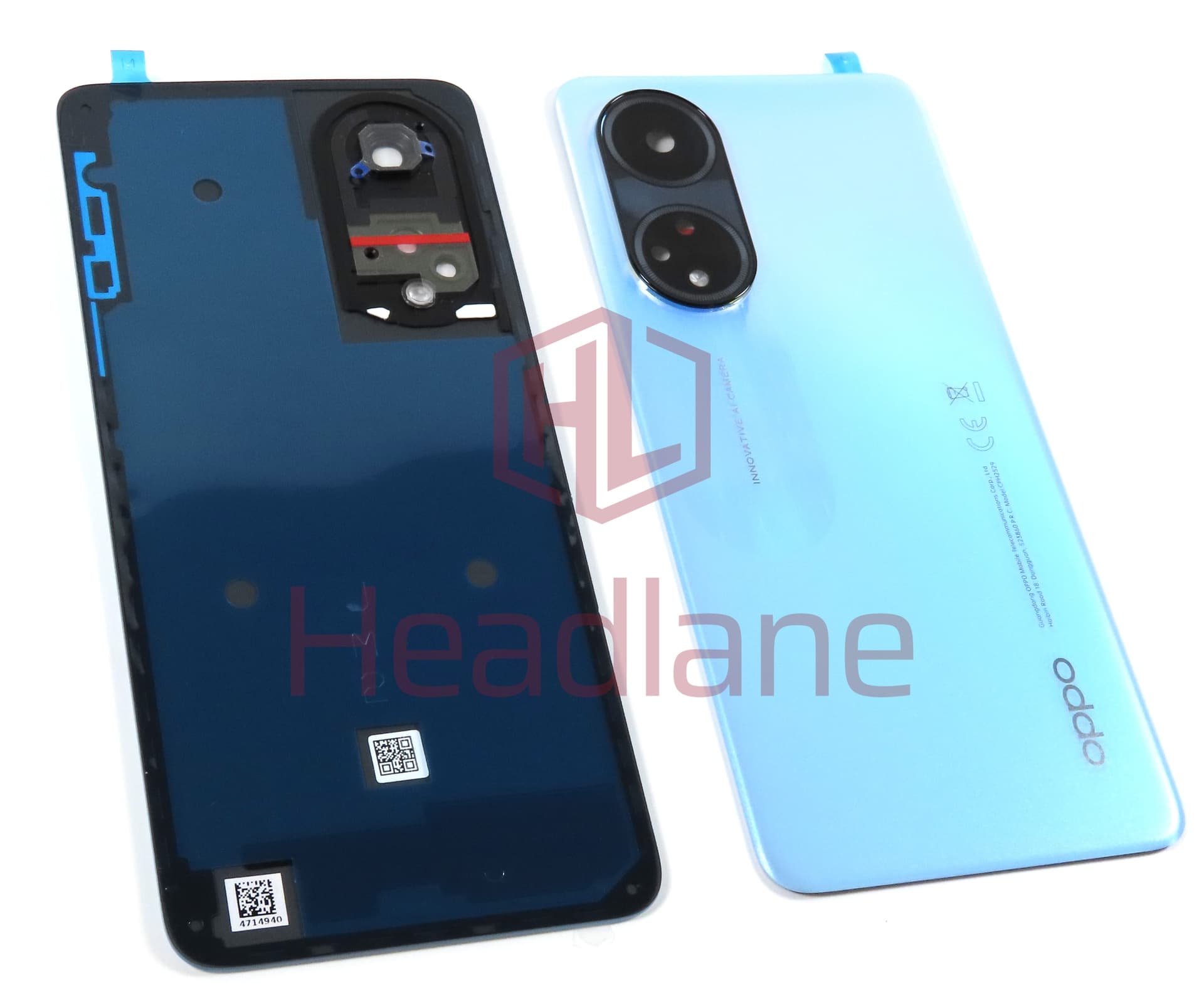 Oppo CPH2529 A98 5G Back / Battery Cover - Blue - view 3