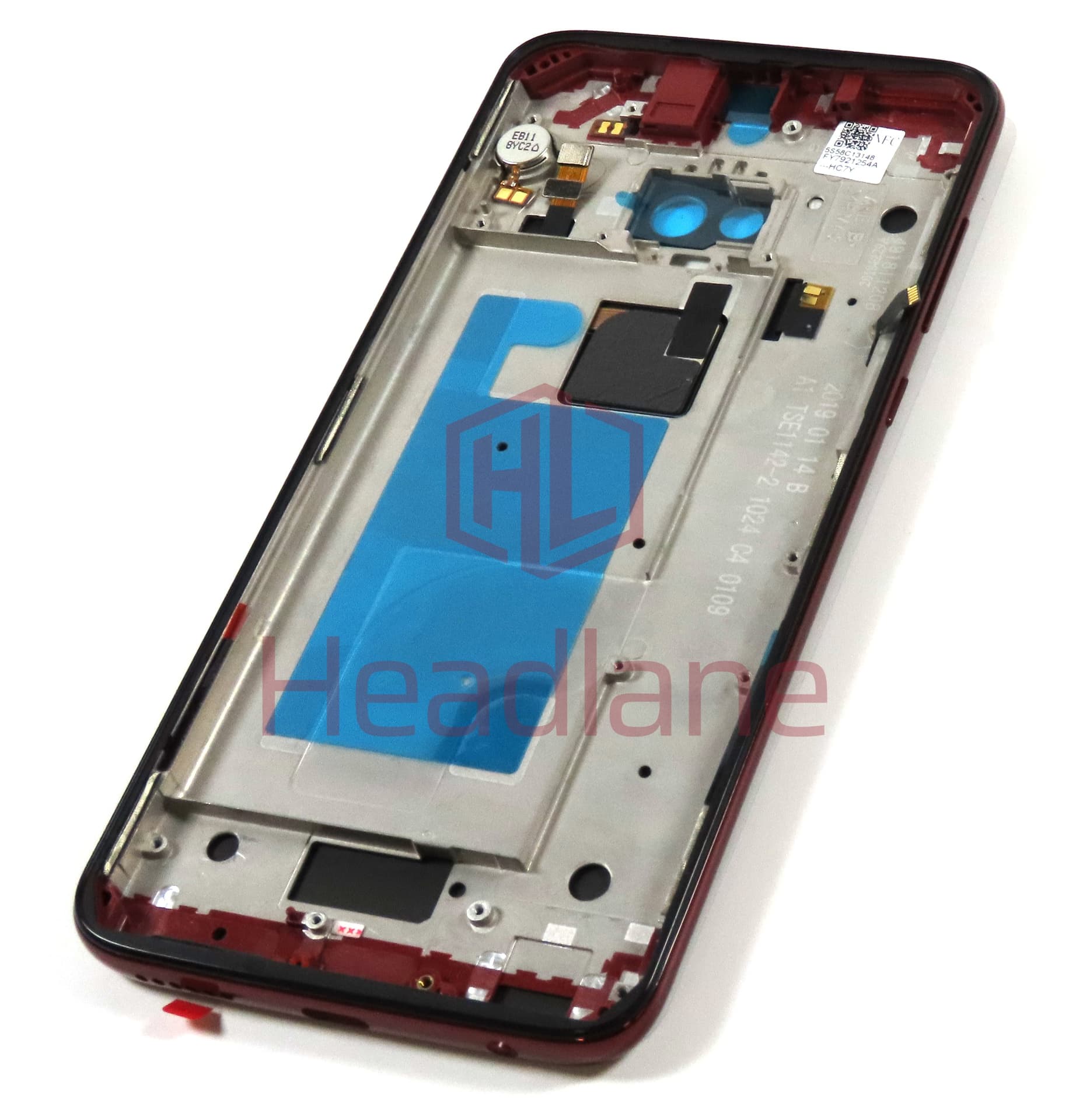 Motorola XT1965 Moto G7 Plus Middle Cover / Chassis / Back / Battery Cover - Red - view 2