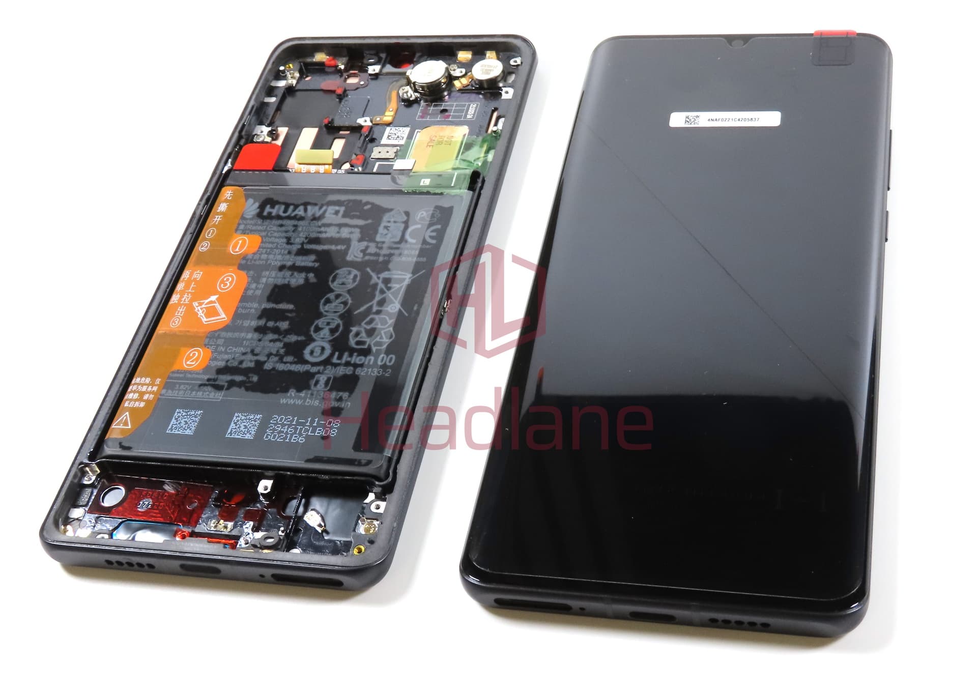 Huawei P30 Pro LCD Display / Screen + Touch + HB486486ECW Battery - Black (B Grade) - view 2