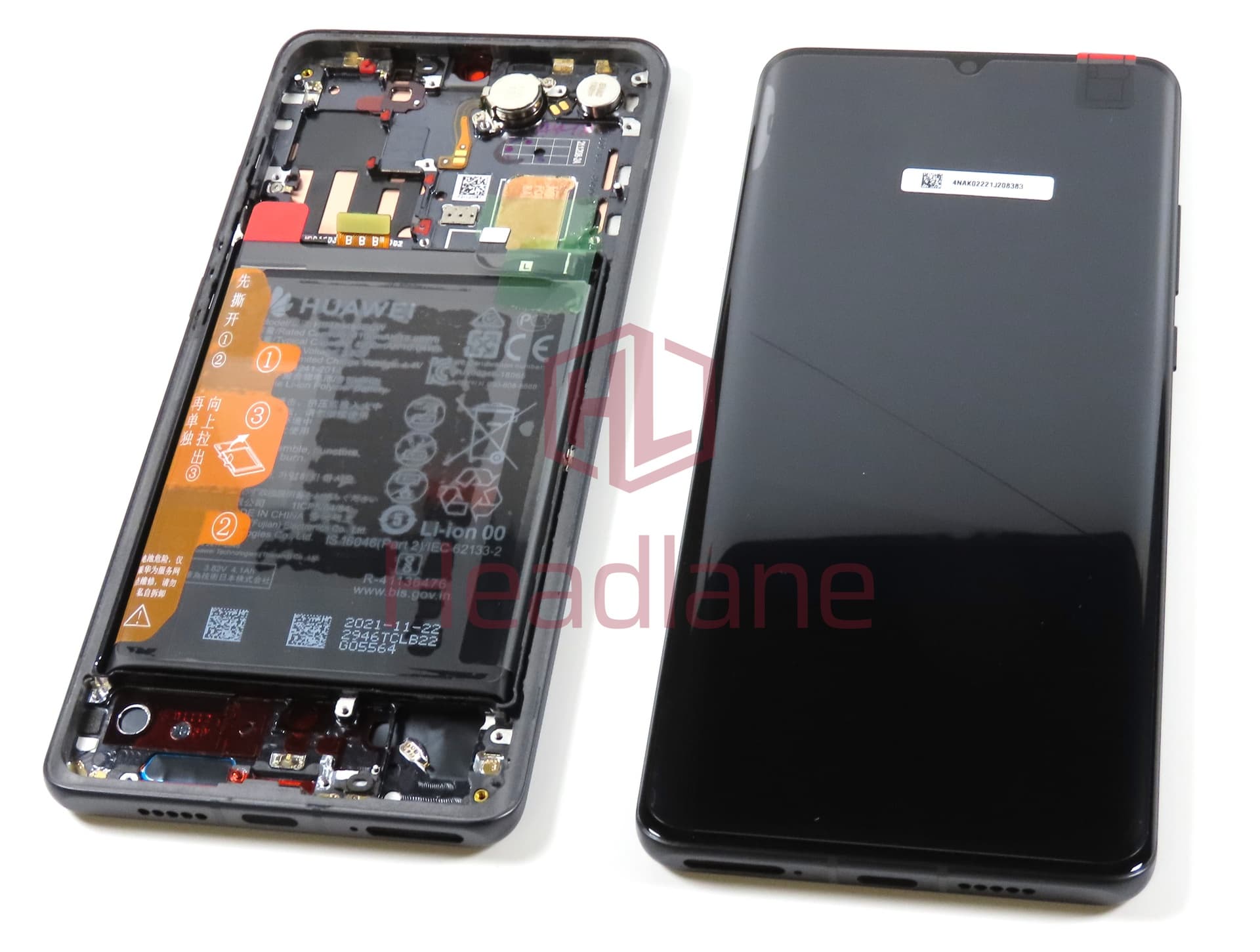 Huawei P30 Pro LCD Display / Screen + Touch + HB486486ECW Battery - Black (B Grade) - view 3