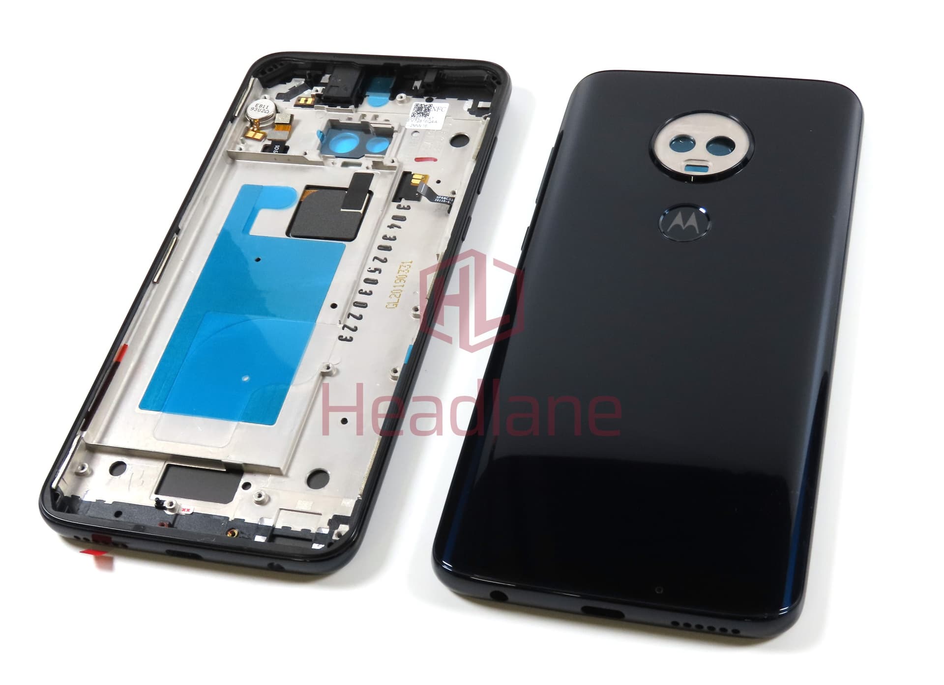 Motorola XT1965 Moto G7 Plus Middle Cover / Chassis / Back / Battery Cover - Indigo / Blue - view 2