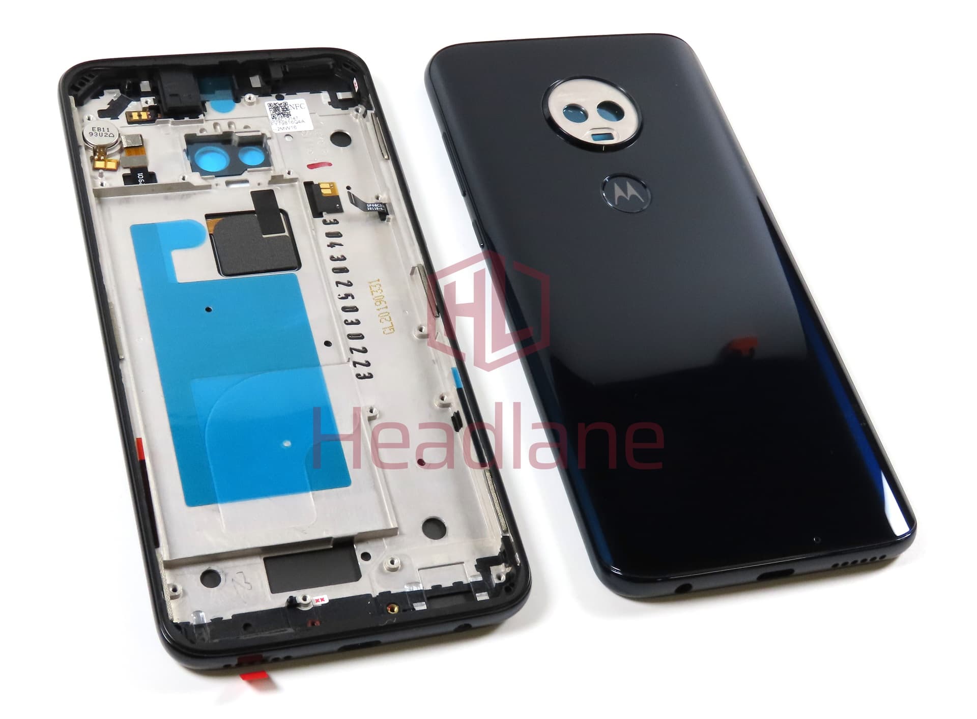 Motorola XT1965 Moto G7 Plus Middle Cover / Chassis / Back / Battery Cover - Indigo / Blue - view 3