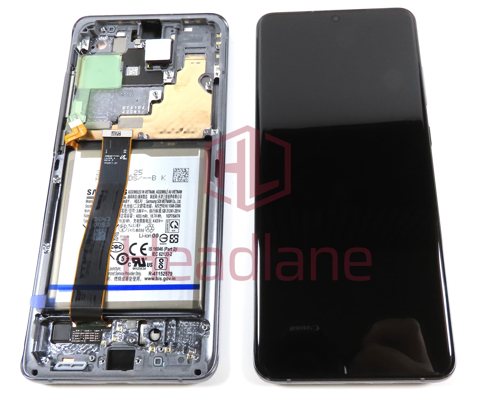 Samsung SM-G988 Galaxy S20 Ultra LCD Display / Screen + Touch + Battery - Grey  (No Camera) - view 2