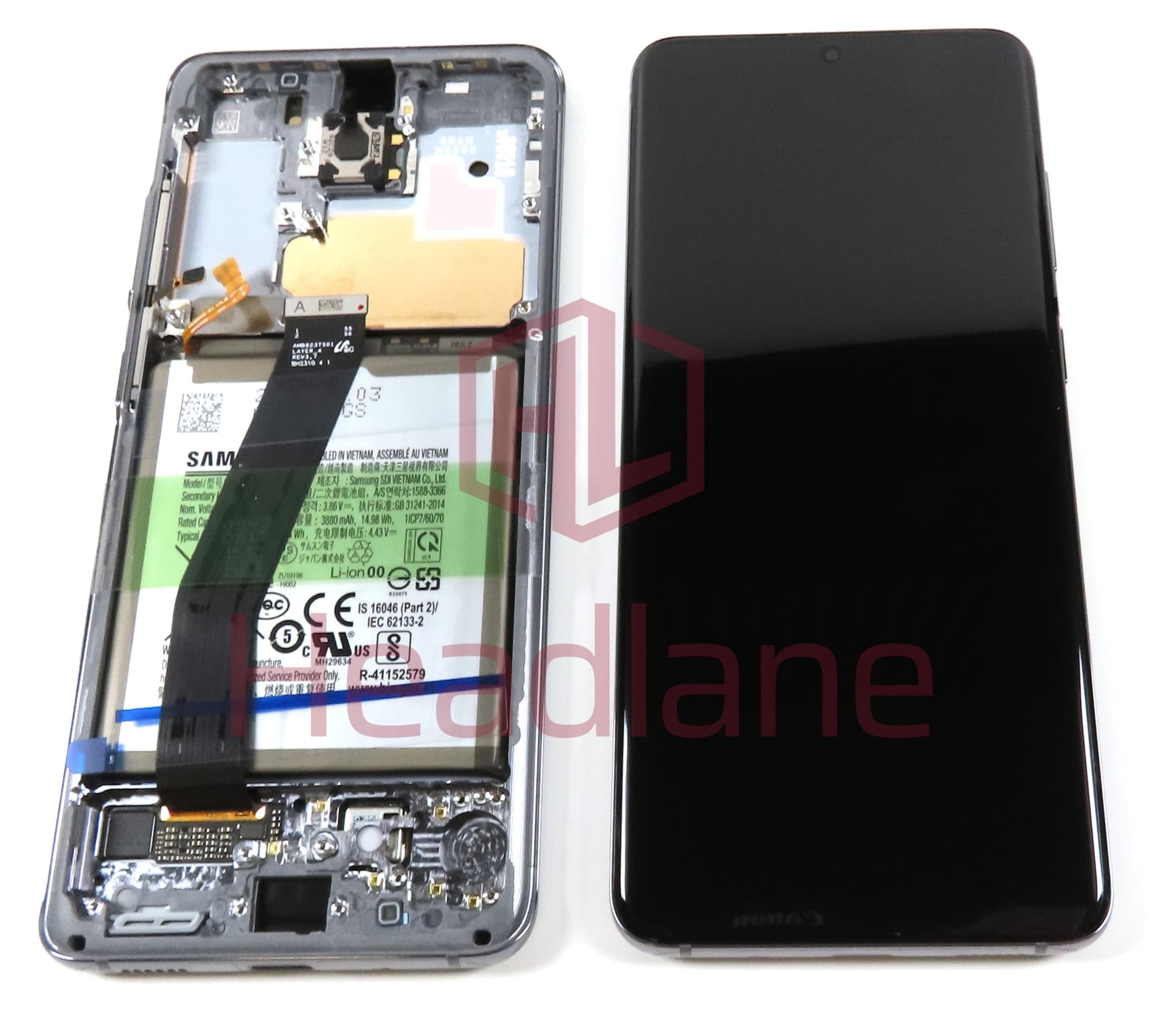 Samsung SM-G980 Galaxy S20 LCD Display / Screen + Touch + Battery - Grey (No Camera) - view 2