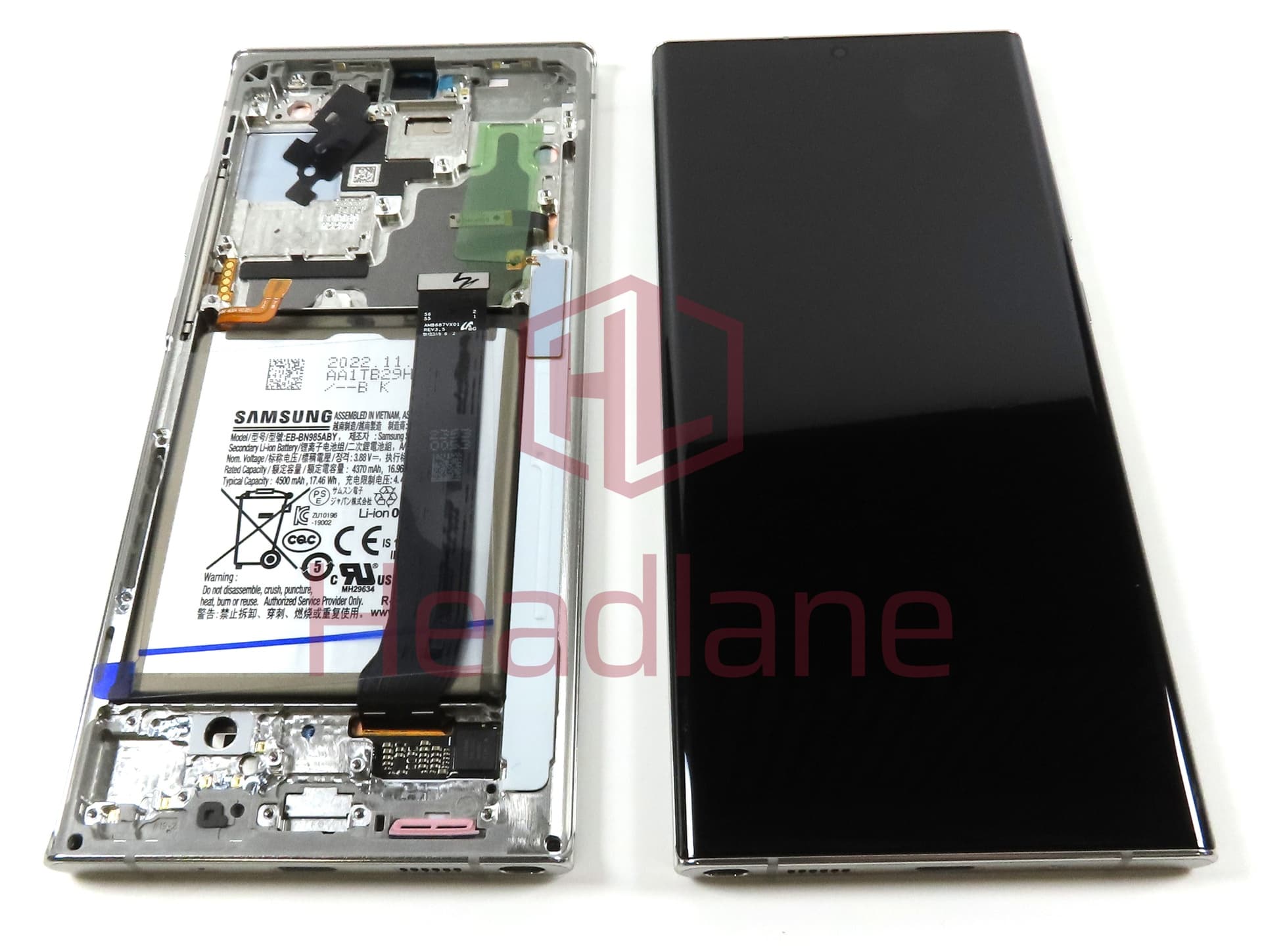 Samsung SM-N986 N985 Galaxy Note 20 Ultra 5G /4G LCD Display / Screen + Touch + Battery - White (No Camera) - view 2