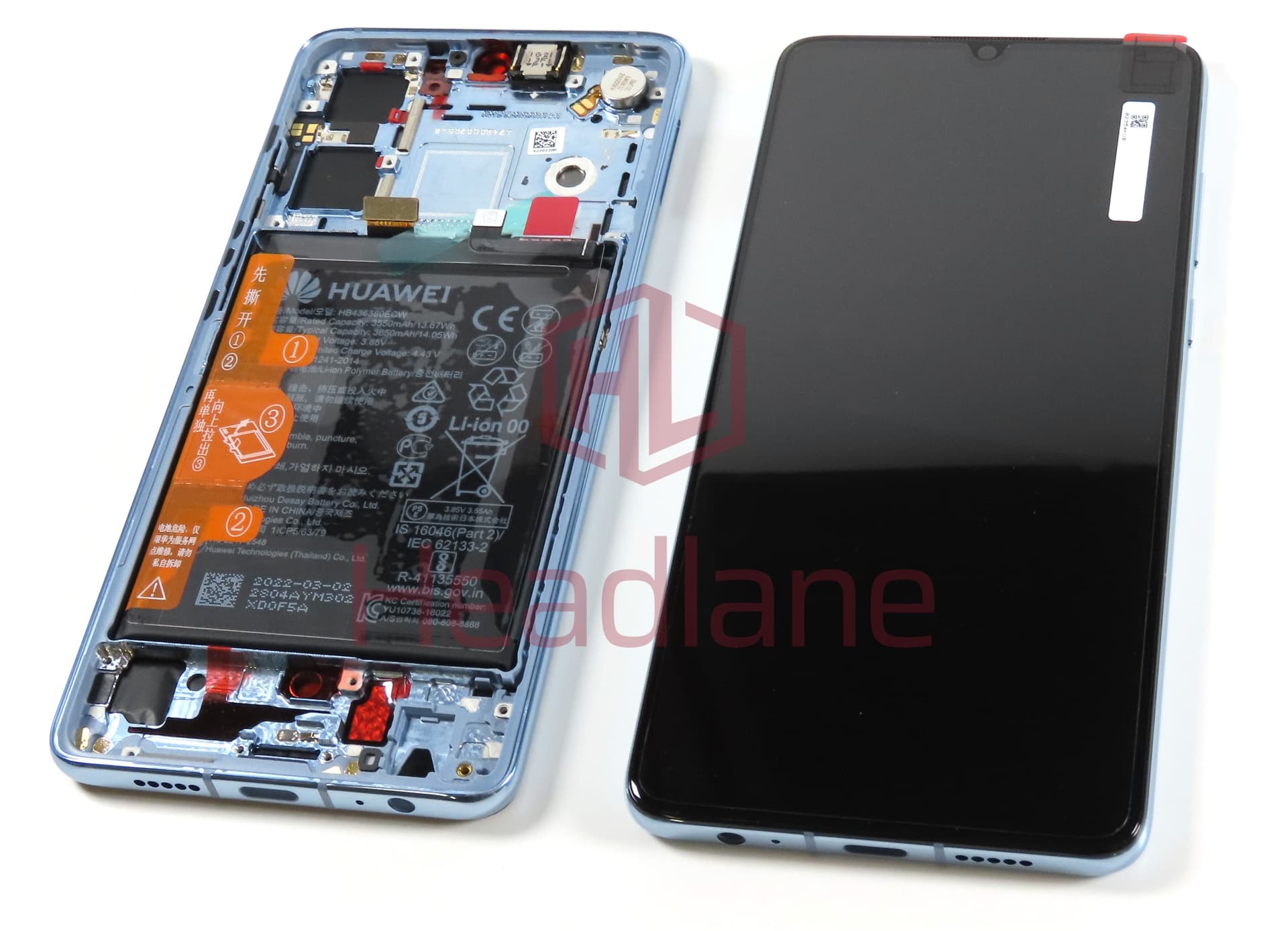 Huawei P30 LCD Display / Screen + Touch + Battery Assembly - Breathing Crystal (New Version) - view 2