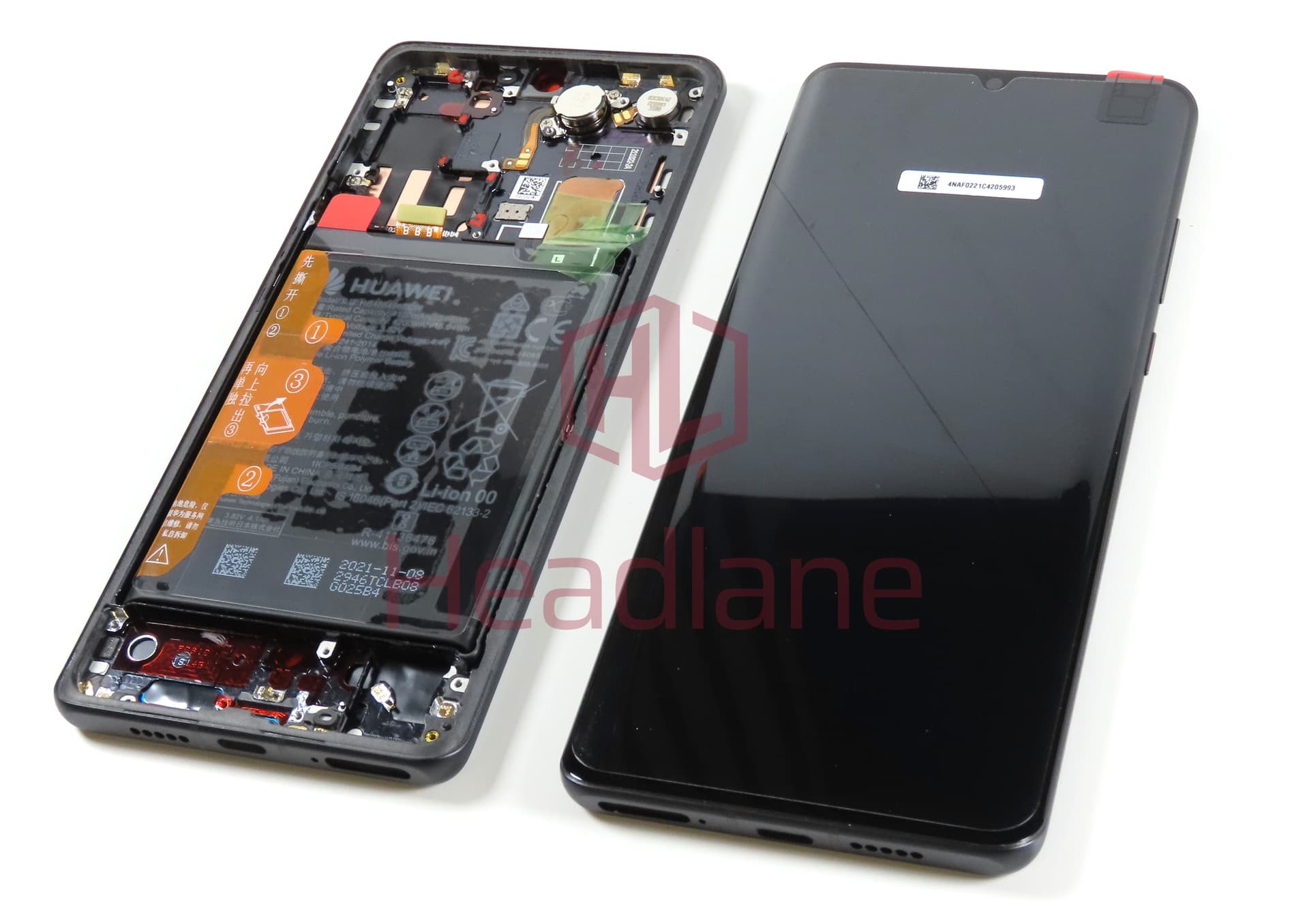Huawei P30 Pro LCD Display / Screen + Touch + HB486486ECW Battery - Black (B Grade) - view 2