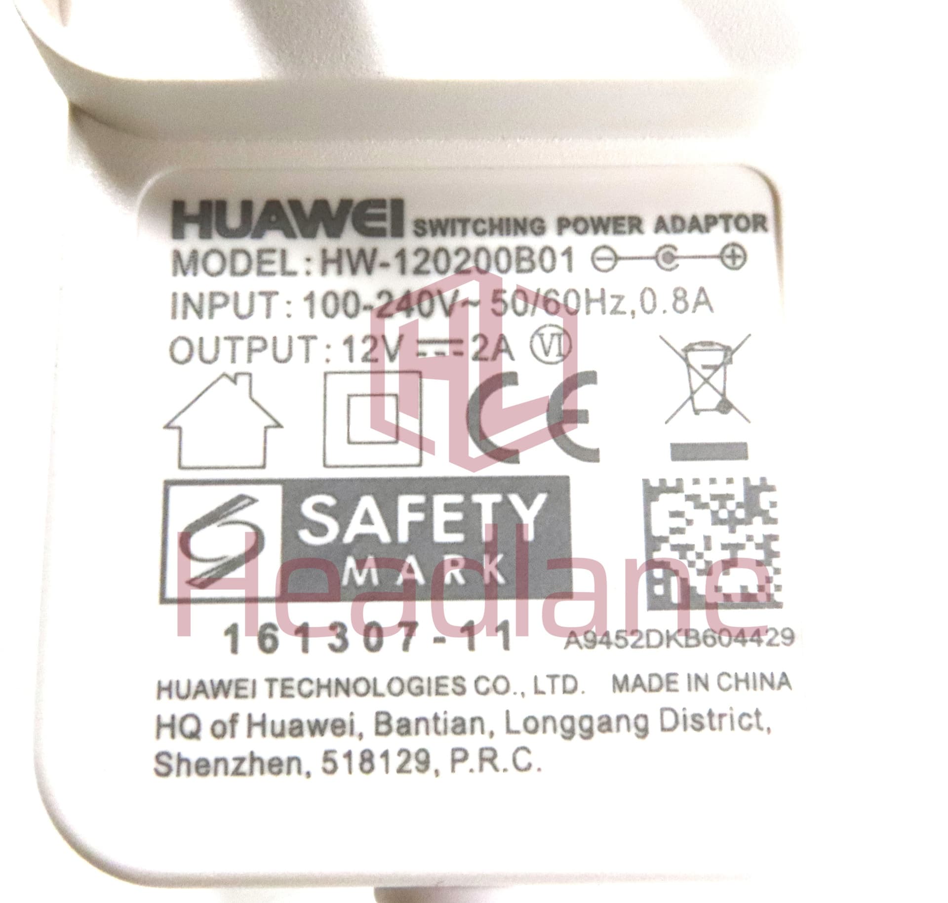 Huawei HW-120200B01 Barrel 5.5/2.1mm 12V 2A UK 3 PIN Switching Power Adaptor / Supply - view 2