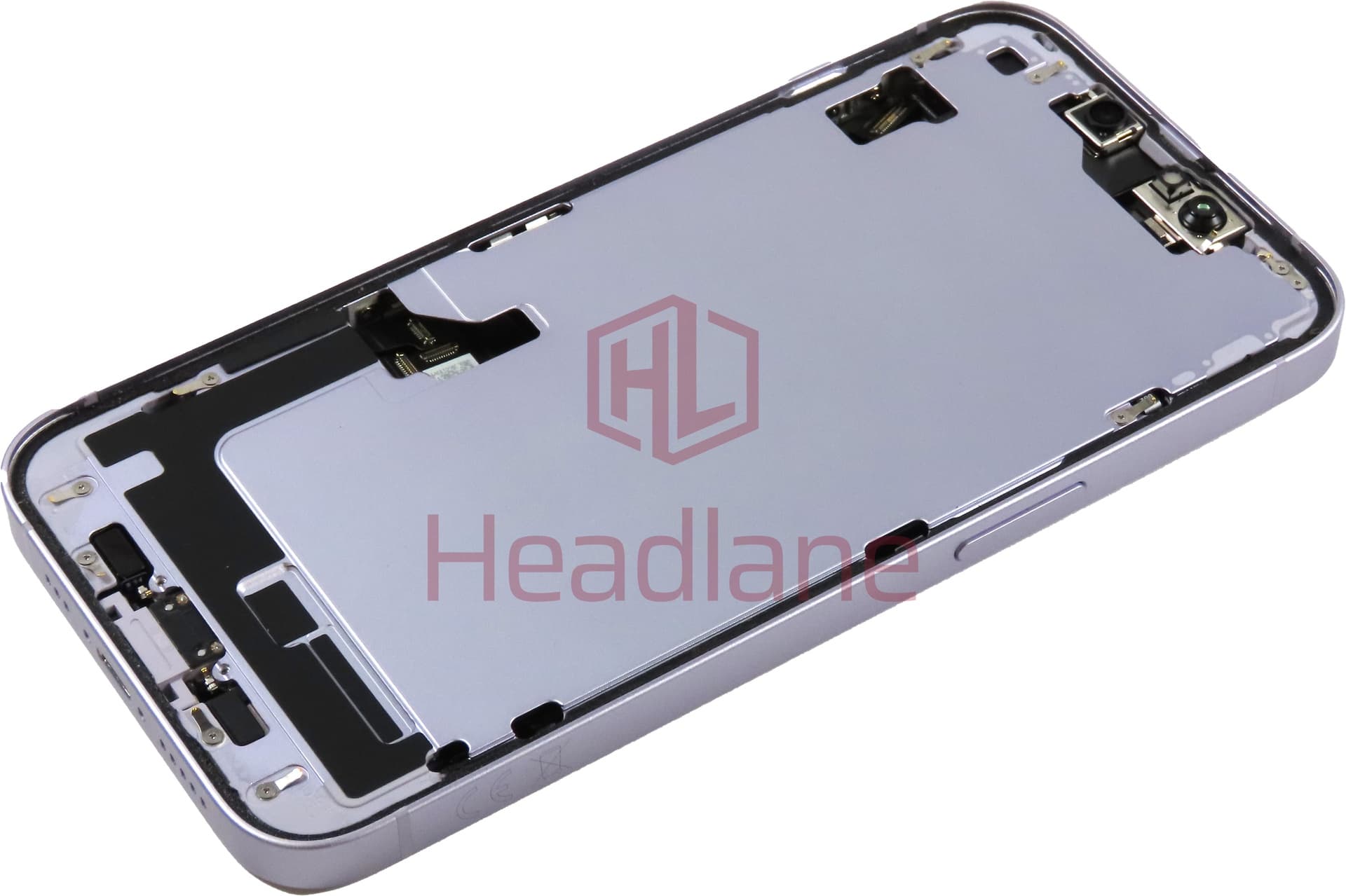 iPhone 14 Back / Battery Cover + Small Parts - Purple (Pulled - Grade A) - view 2