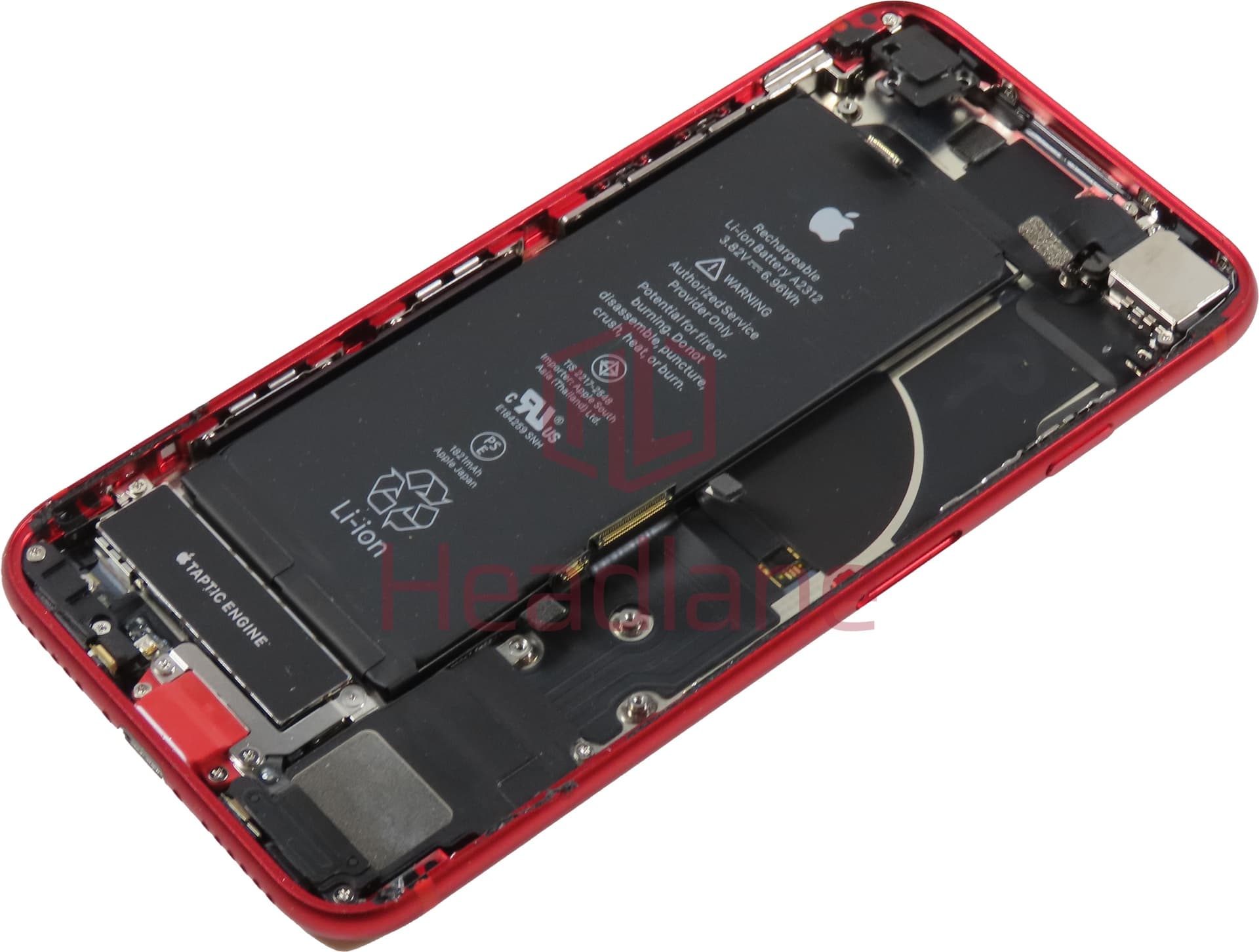 iPhone SE (2nd Gen) Back / Battery Cover + Small Parts - Red (Pulled - Grade A) - view 2