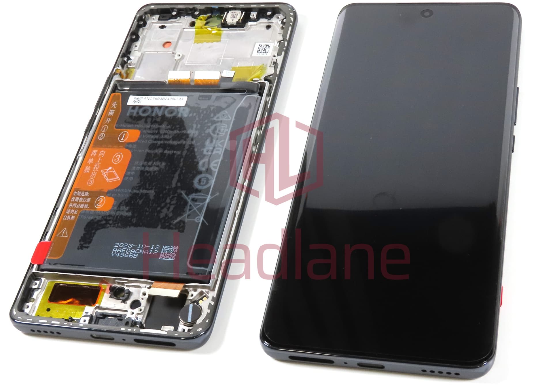 Honor Magic6 Lite LCD Display / Screen + Touch + HB526694EHW Battery - Black 3