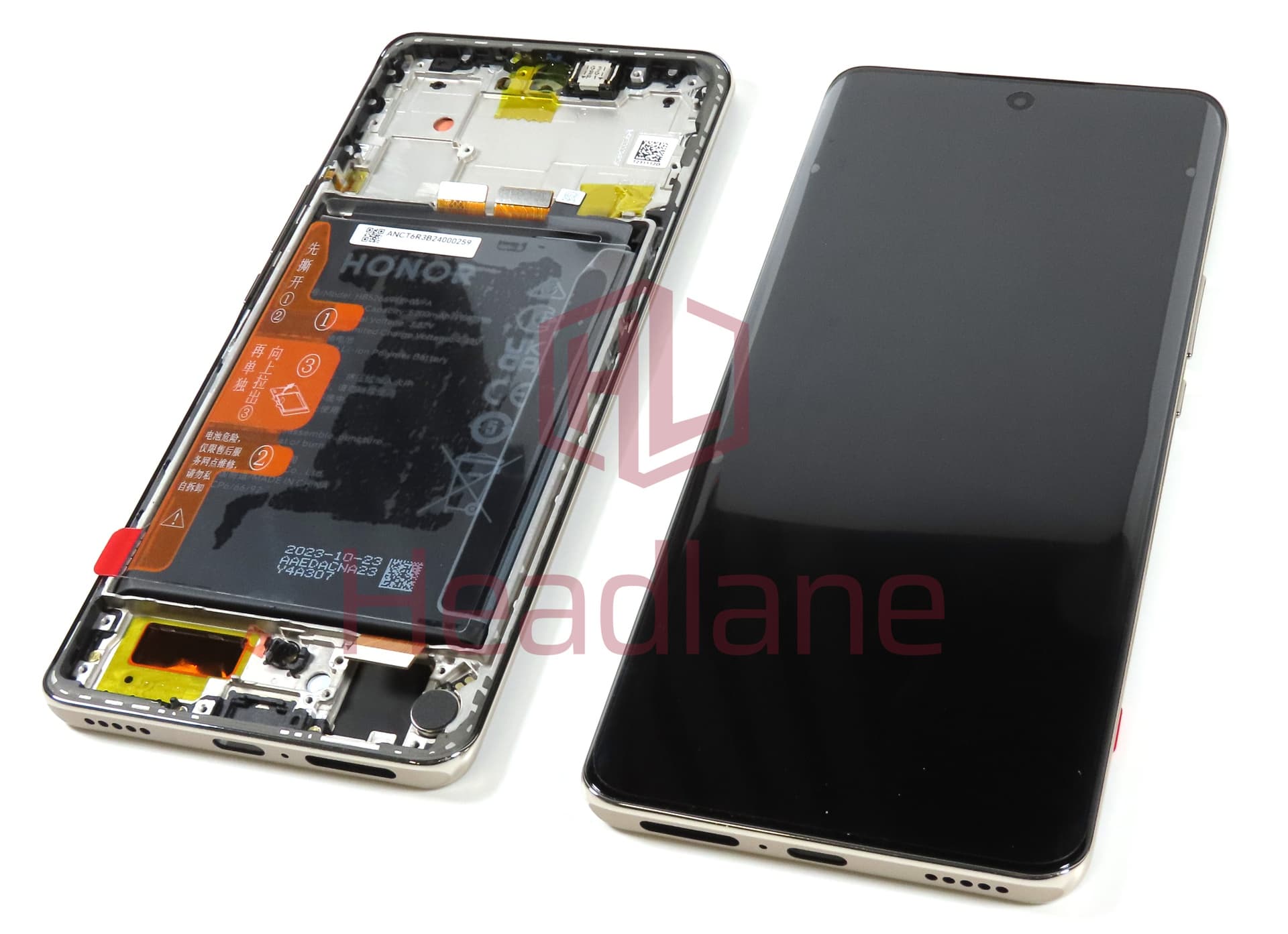 Honor Magic6 Lite LCD Display / Screen + Touch + HB526694EHW Battery - Orange - view 2