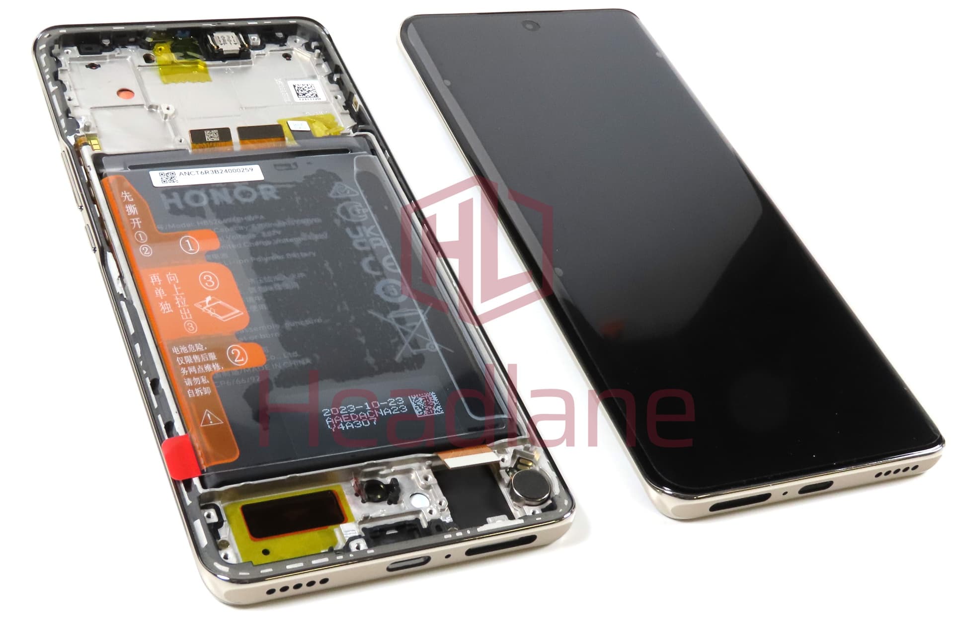 Honor Magic6 Lite LCD Display / Screen + Touch + HB526694EHW Battery - Orange - view 3