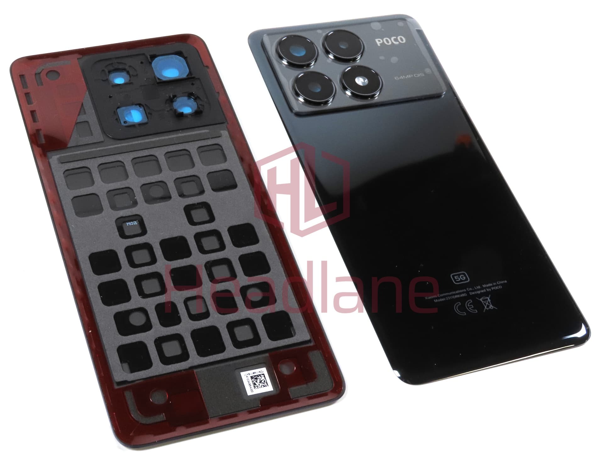 Xiaomi Poco X6 Pro 5G Back / Battery Cover - Black - view 3