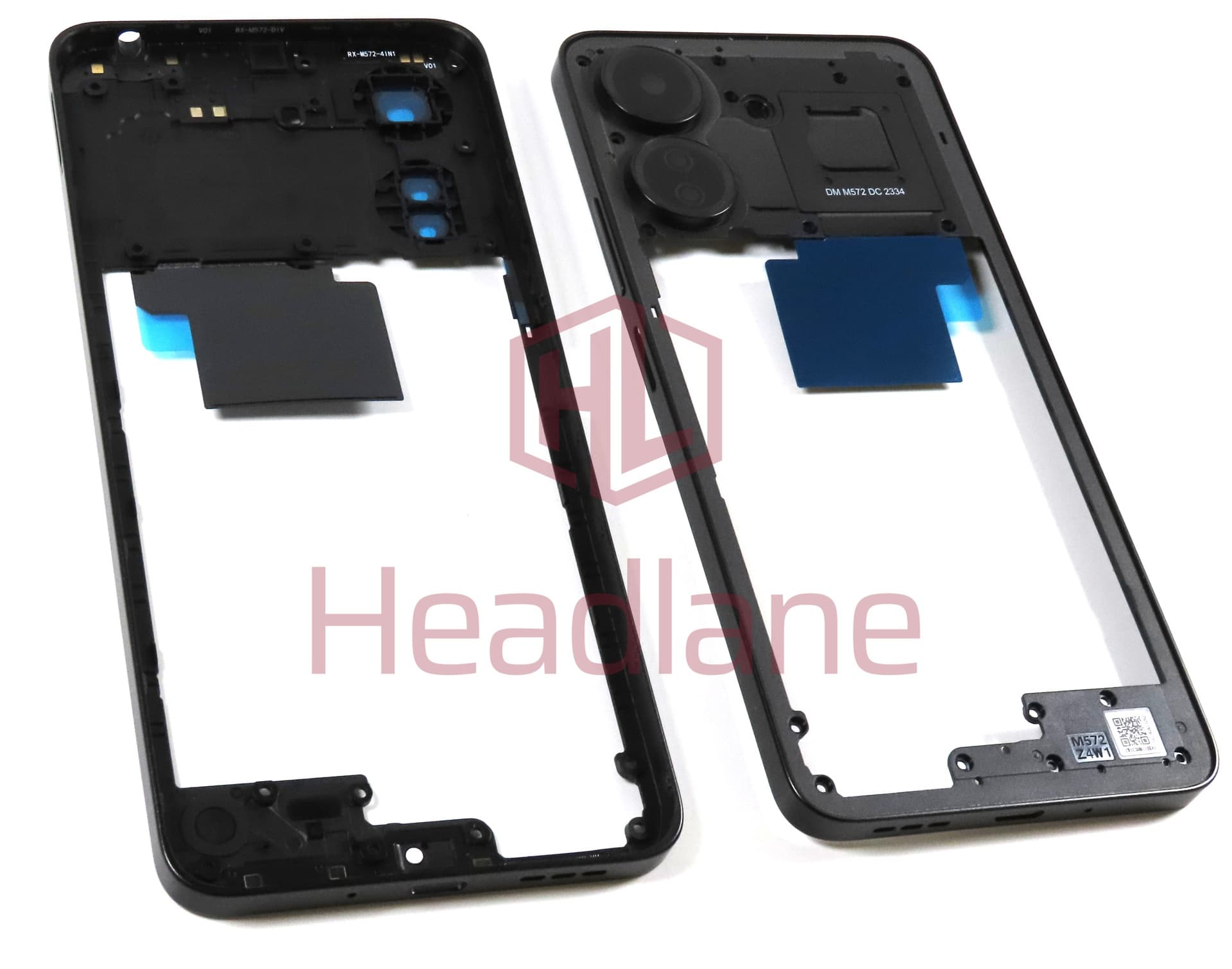 Xiaomi Poco C65 Middle Cover / Chassis - Black - view 2