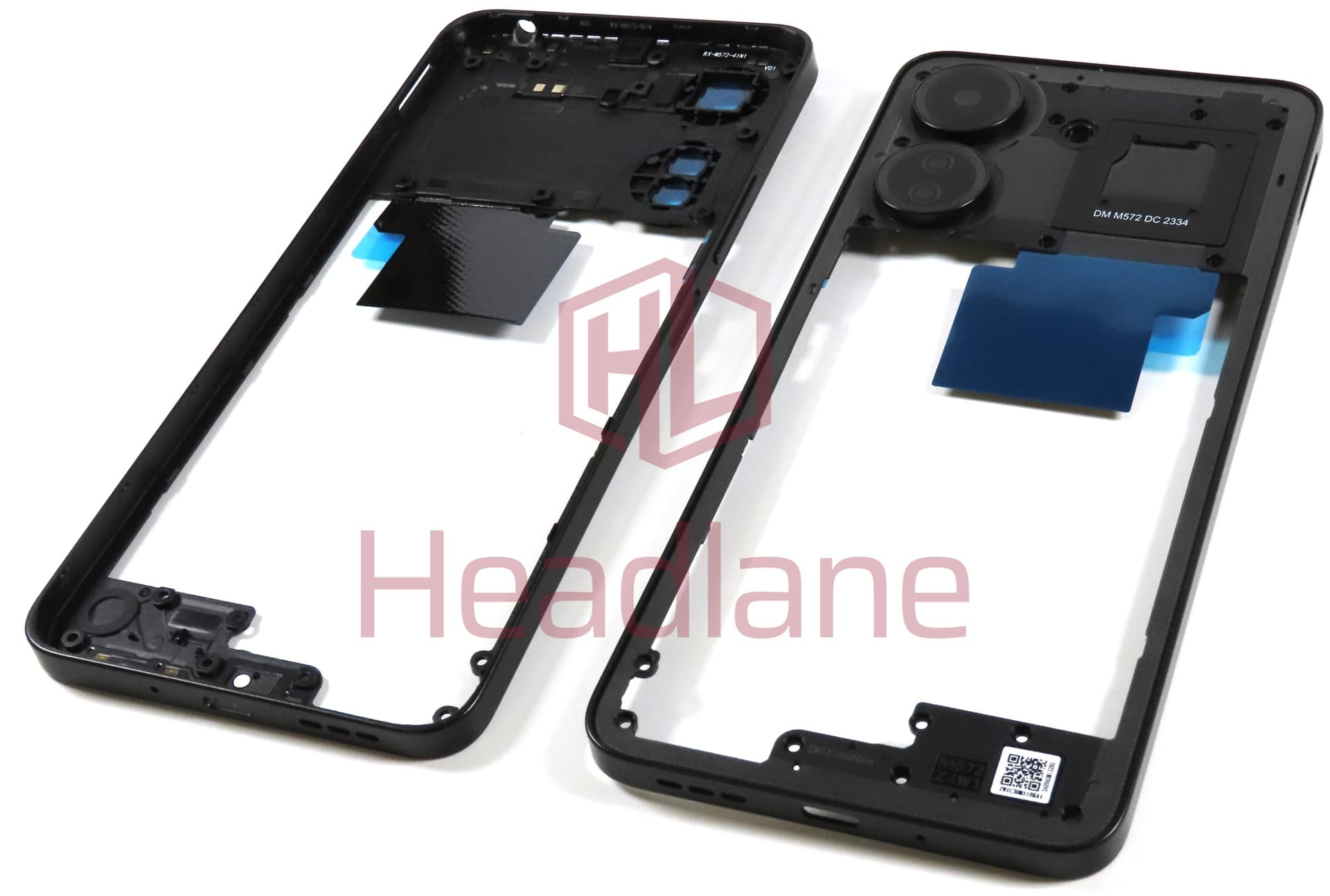 Xiaomi Poco C65 Middle Cover / Chassis - Black - view 3