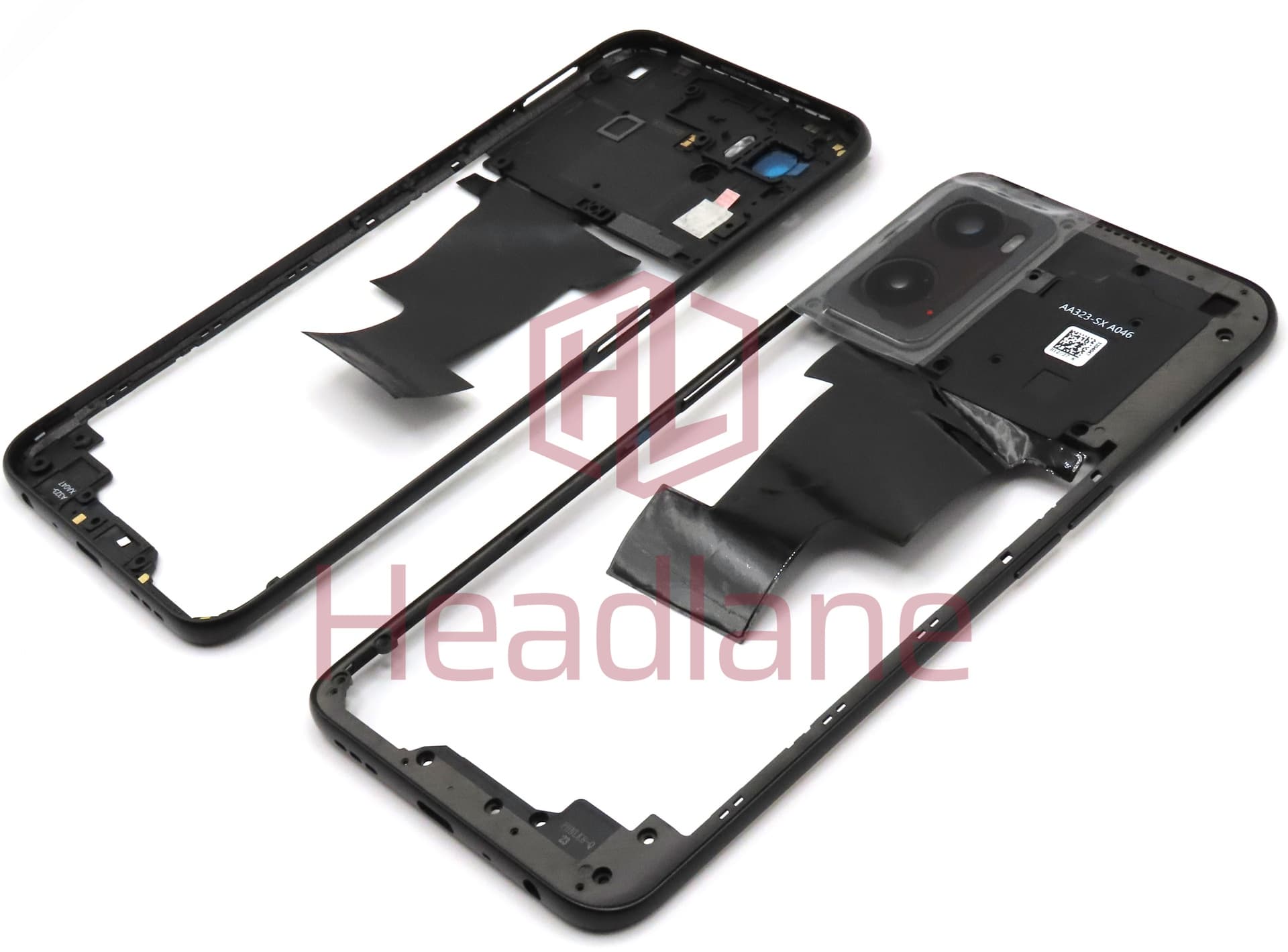 Oppo CPH2375 A76 Middle Cover / Chassis - Black - view 2