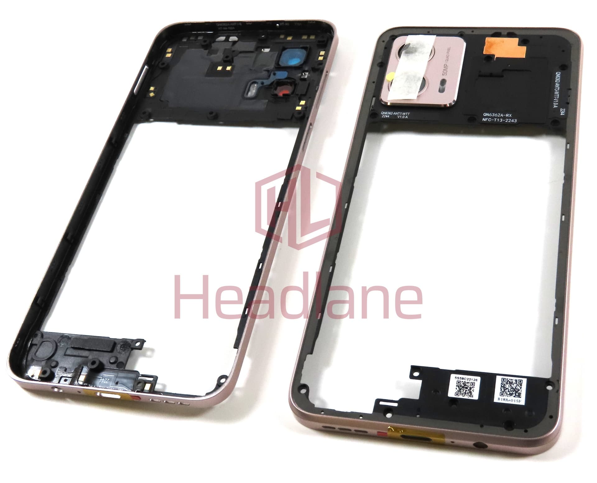 Motorola XT2335 Moto G53 Back / Middle Cover / Chassis - Pink - view 2