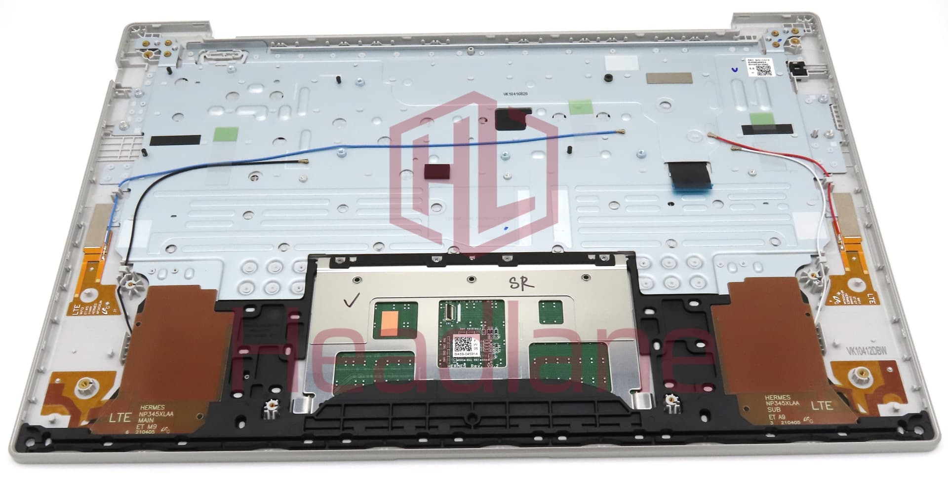 Samsung NP345XLA Galaxy Book Go LTE Top Cover + Keyboard + Touchpad UK QWERTY (Silver) - view 2