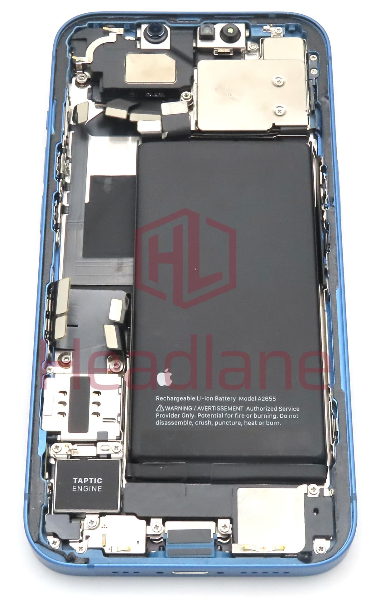 iPhone 13 Back / Battery Cover + Small Parts - Blue (Pulled - Grade A) - view 2