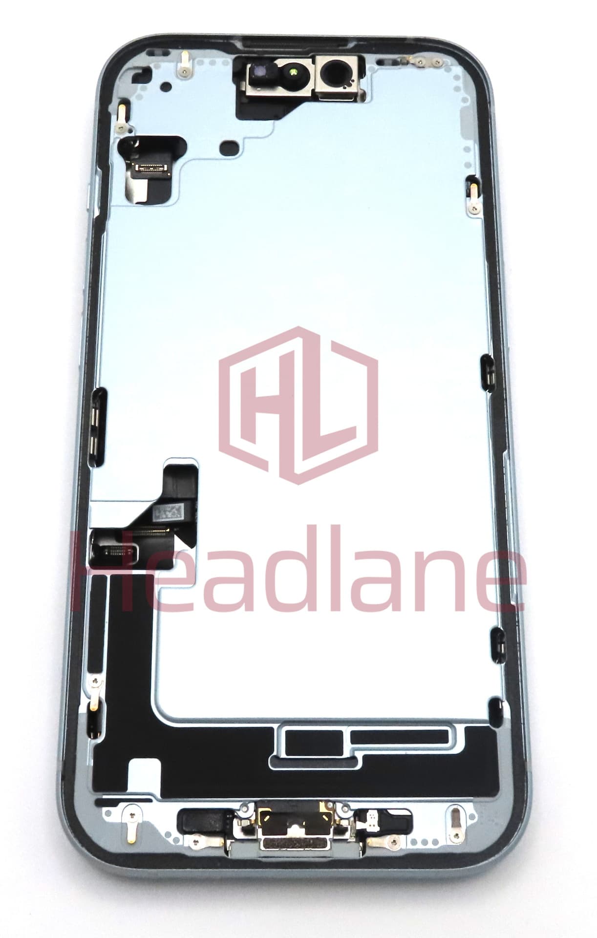 iPhone 15 Back / Battery Cover + Small Parts - Blue (Pulled - Grade A) - view 2