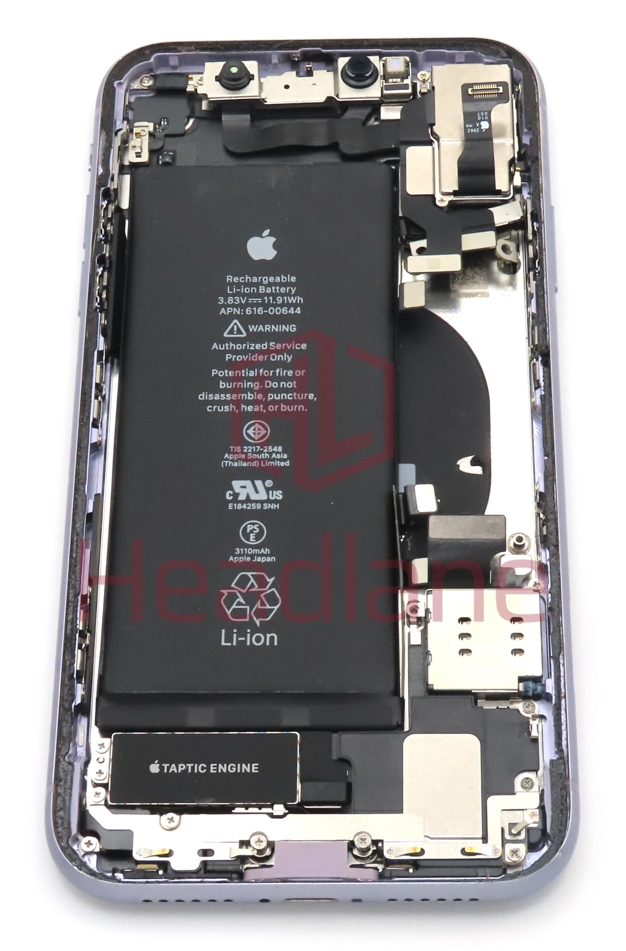 Apple iPhone 11 Back / Battery Cover + Small Parts - Purple (Pulled - Grade B) - view 2