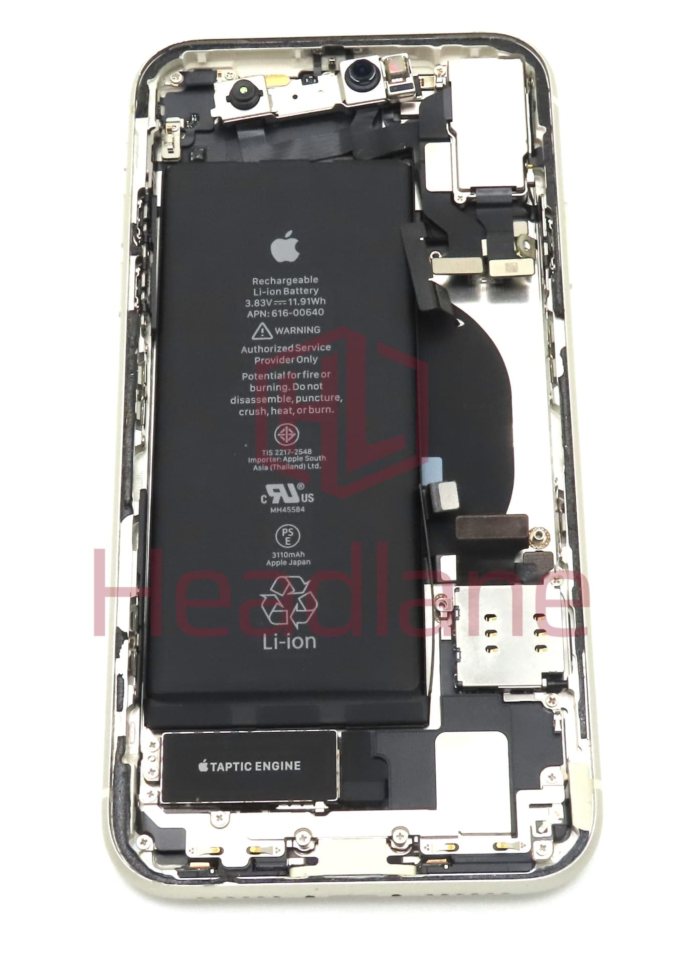 Apple iPhone 11 Back / Battery Cover + Small Parts - White (Pulled - Grade C) - view 2