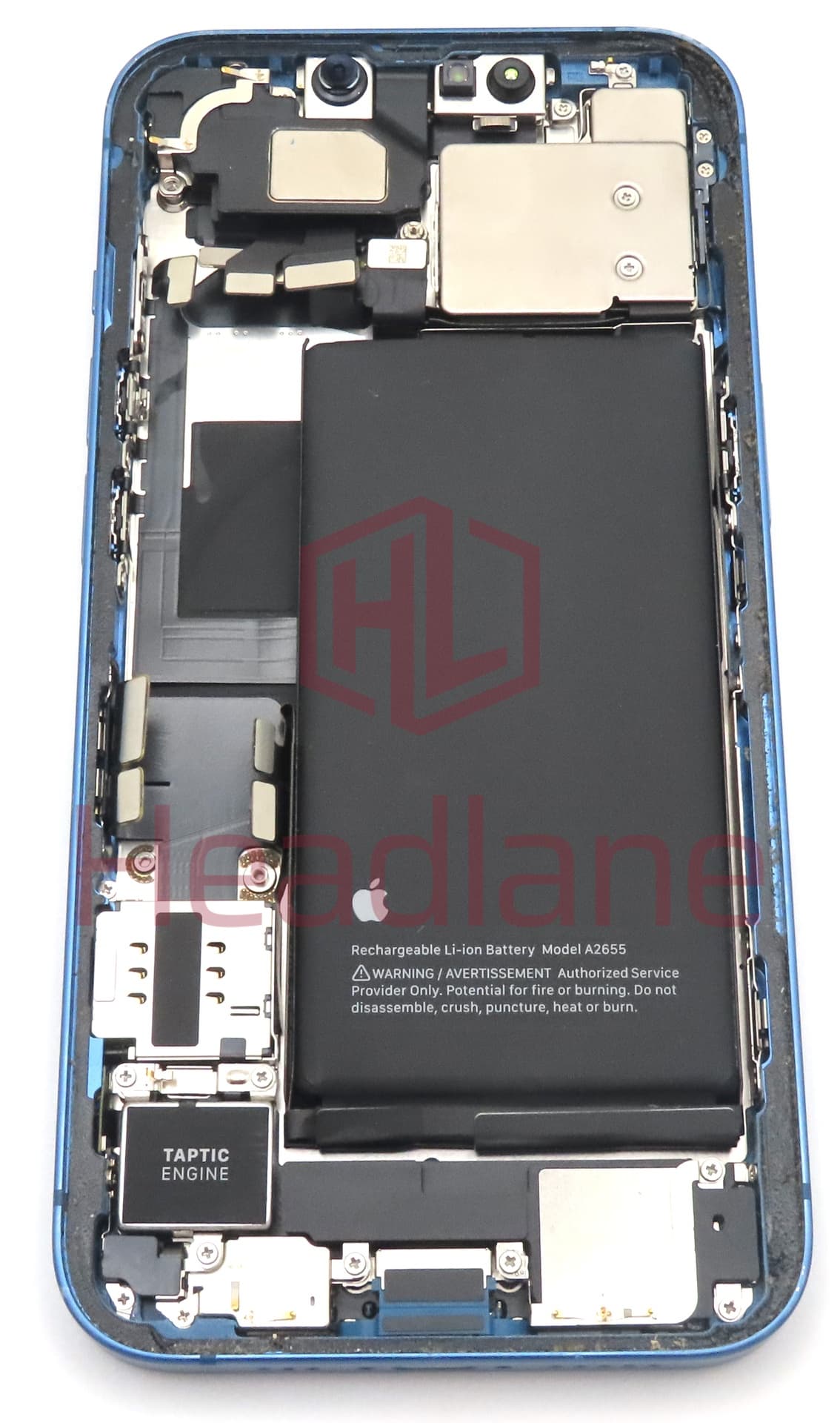 iPhone 13 Back / Battery Cover + Small Parts - Blue (Pulled - Grade C) - view 2